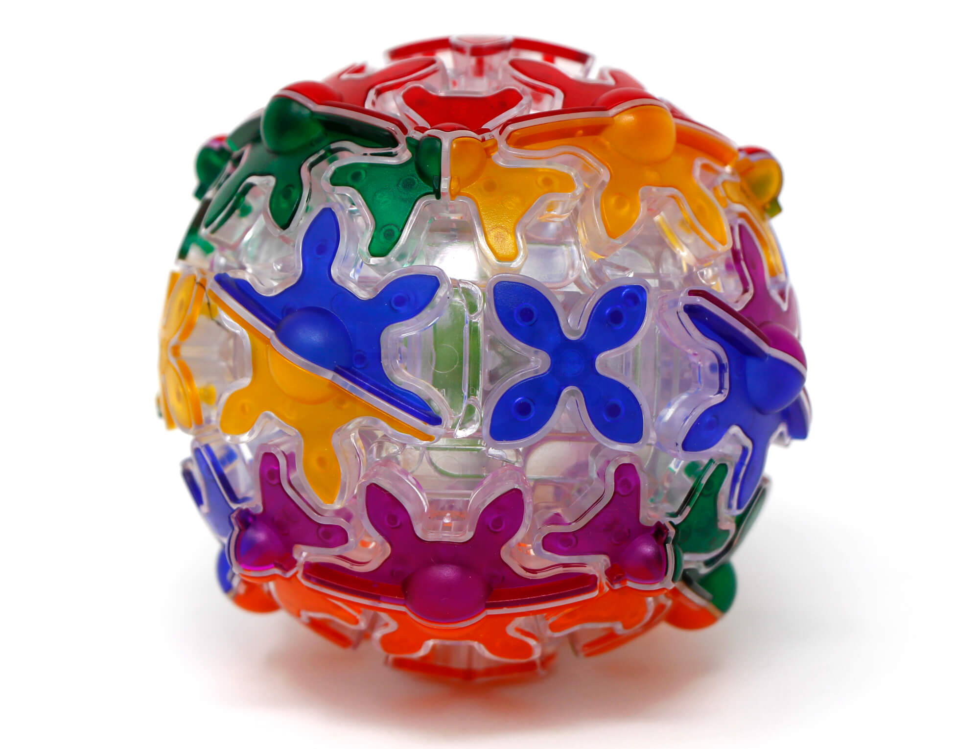 Gear Ball QiYi transparente com faces embaralhadas
