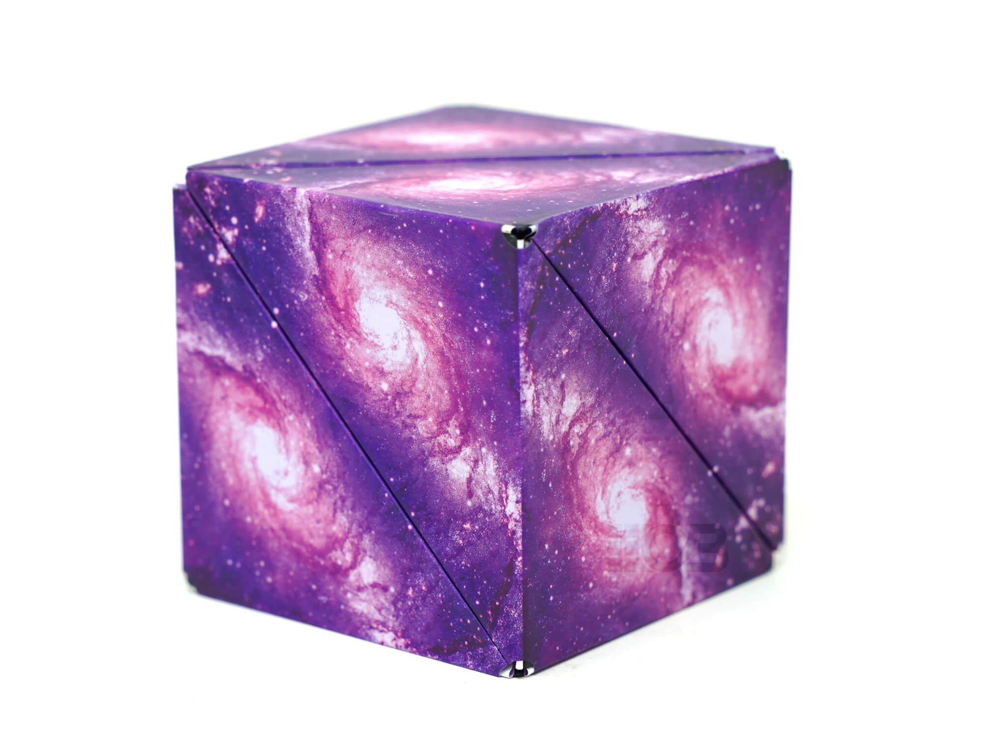 Cubo mágico Shape Shifting Galaxy QiYi na posição resolvida, vista frontal