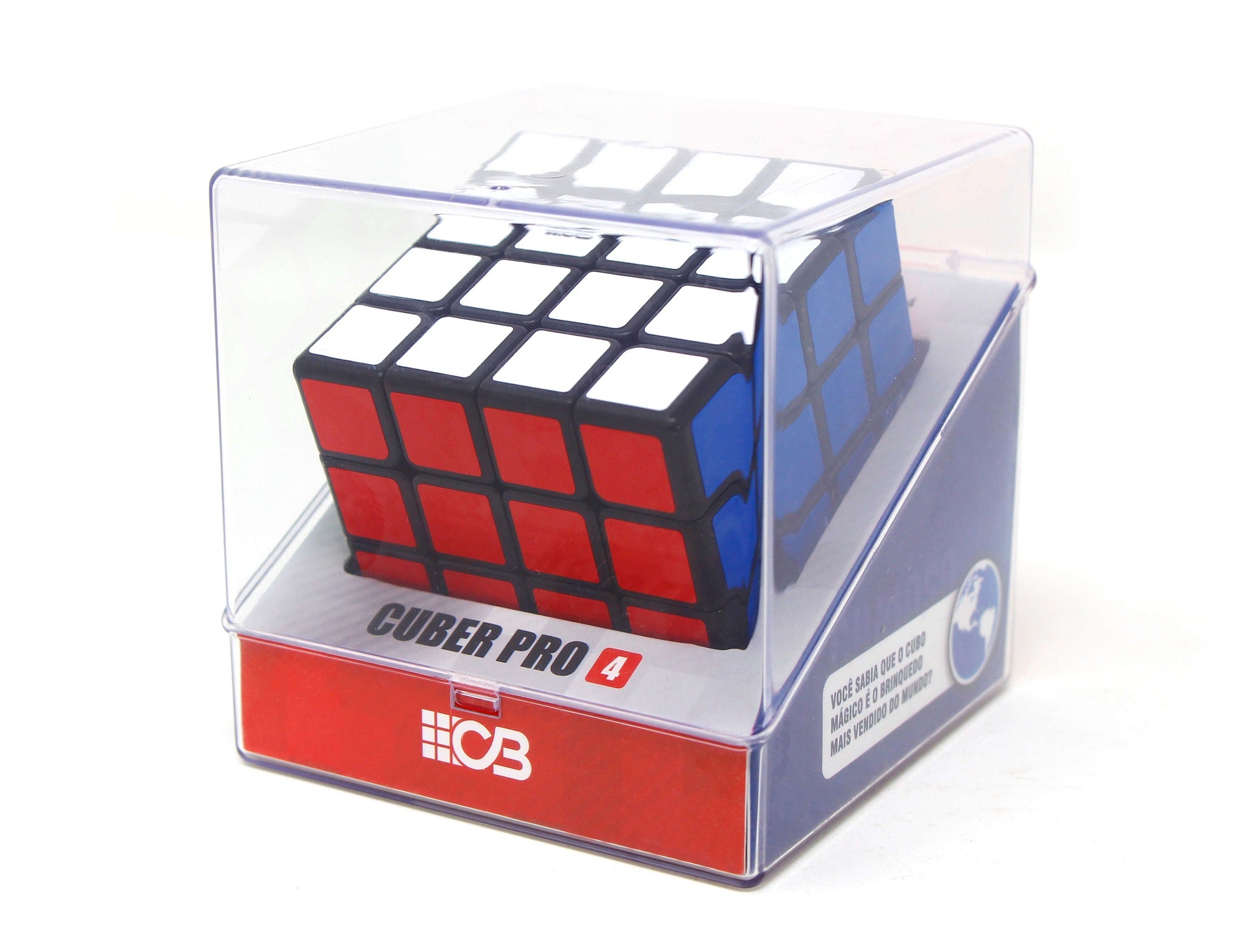 Cubo Mágico 4x4 Stickerless Cuber Pro — vista frontal com as seis faces coloridas