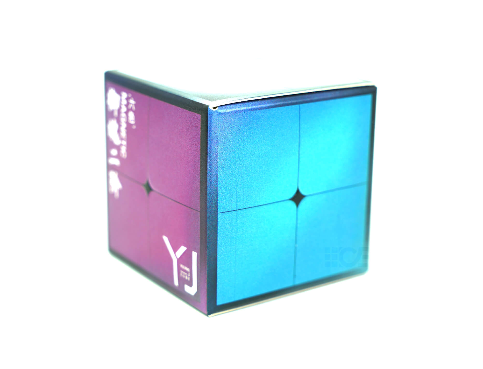 Cubo Mágico 2x2 YJ YuPo V2 Magnético sobre superfície neutra — perspectiva superior