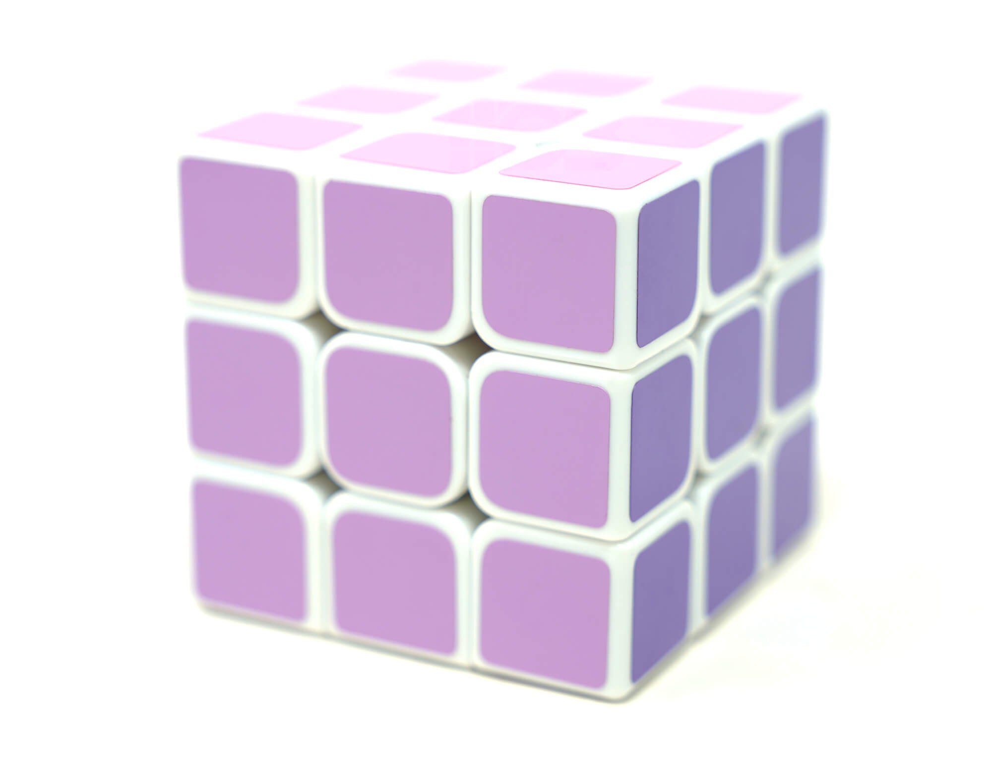 Cubo Mágico 3x3 Barbie — vista traseira com o padrão de cores completo