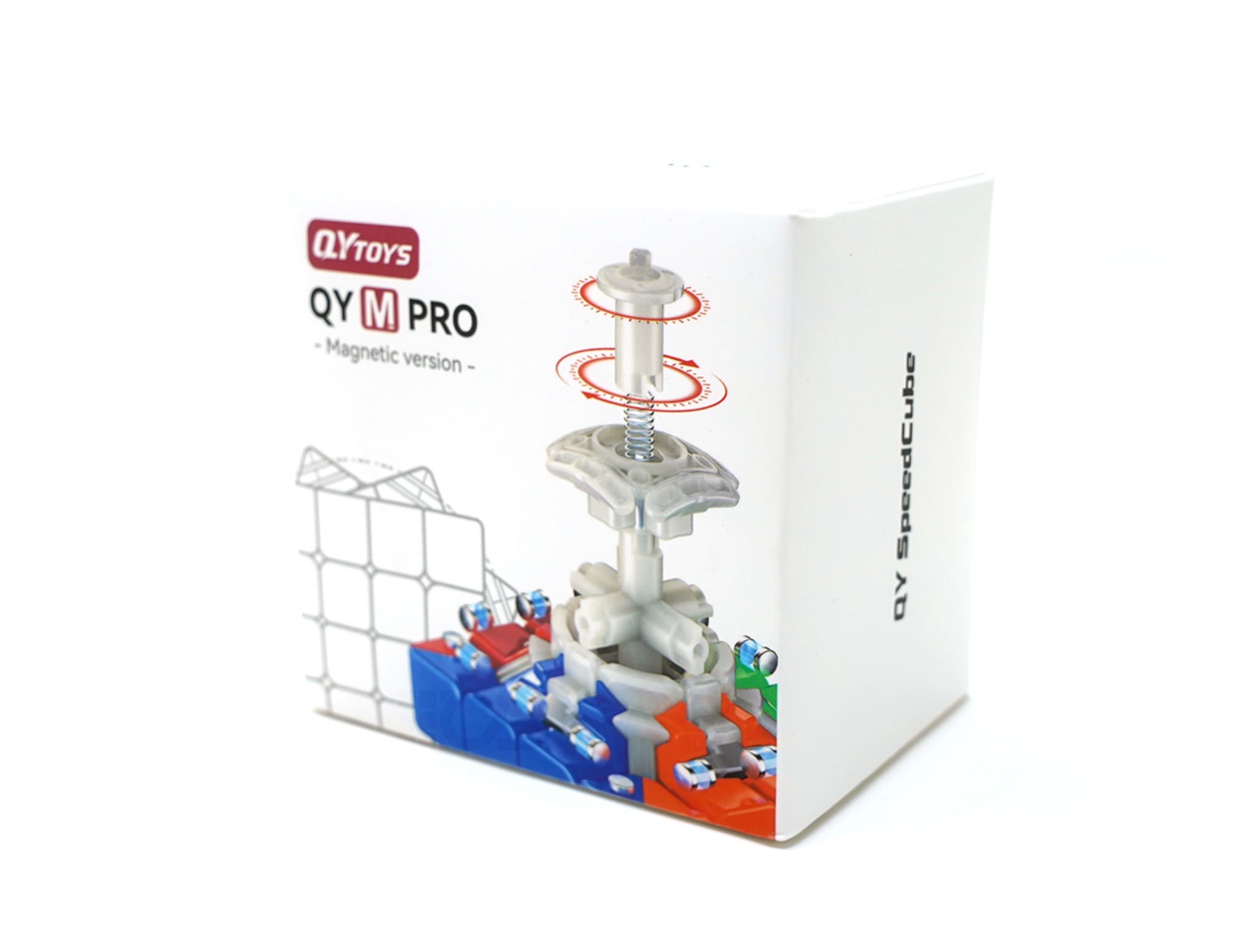 Cubo Mágico 4x4 QiYi M Pro Magnético stickerless — vista frontal mostrando as peças coloridas