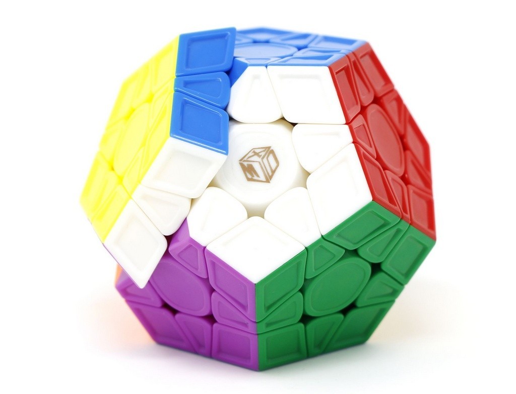 Megaminx QiYi Galaxy V2L Magnético Stickerless — vista frontal mostrando as doze faces coloridas