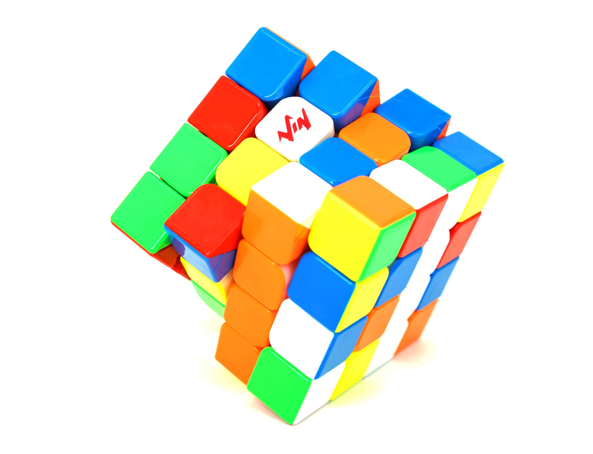Cubo Mágico 4x4 Magnético Glossy Vinci Cube — vista frontal com as seis faces coloridas