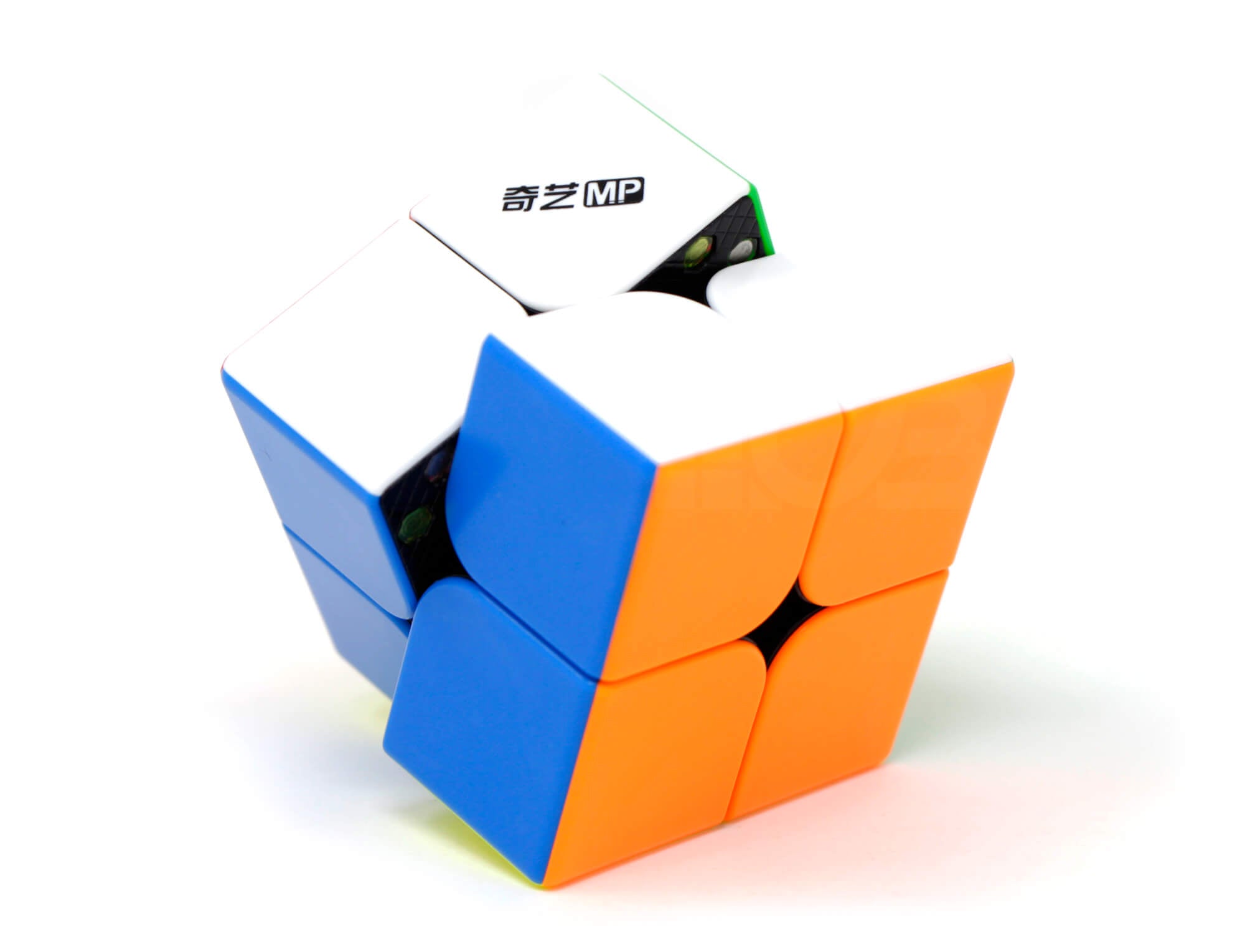 Embalagem do Cubo Mágico 2x2 QiYi MP Magnético Stickerless com logotipo da marca