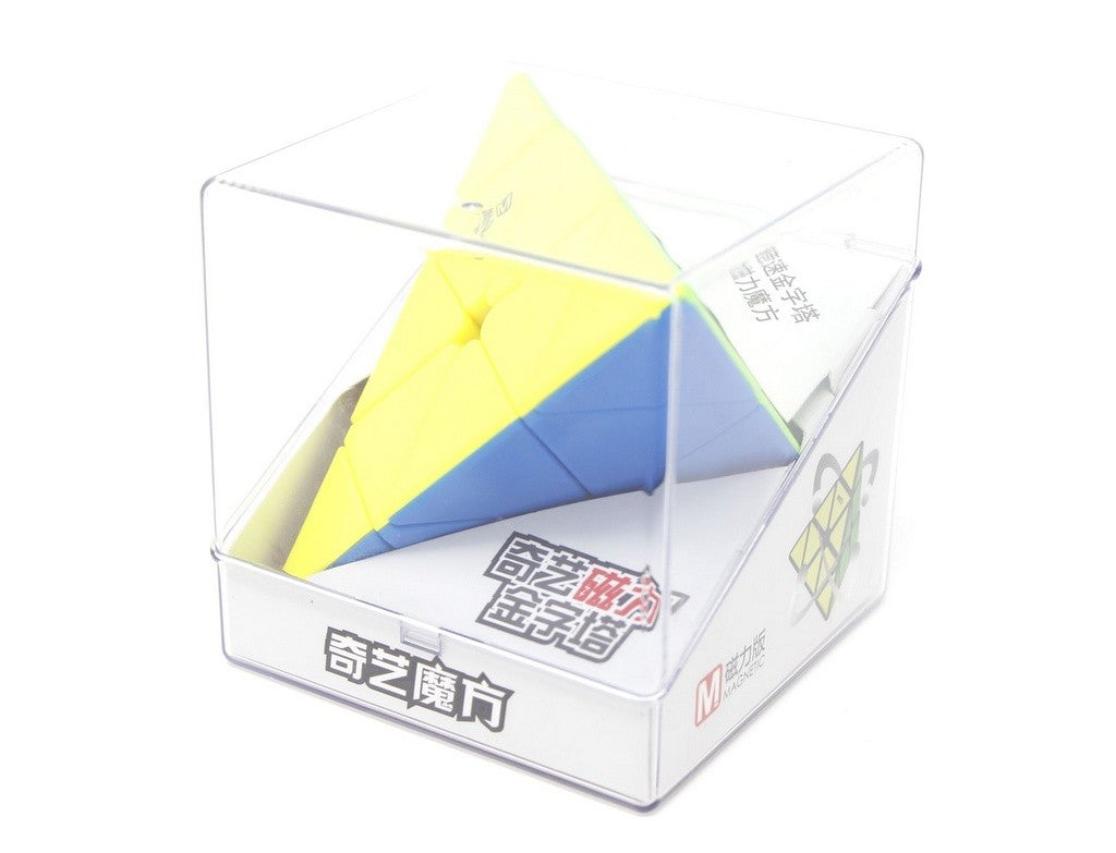Pyraminx MS QiYi na embalagem oficial — cubo mágico de pirâmide magnético