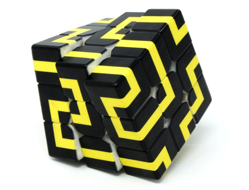 Cubo Mágico Maze Vinci Cube com padrão de labirinto nas faces — vista frontal