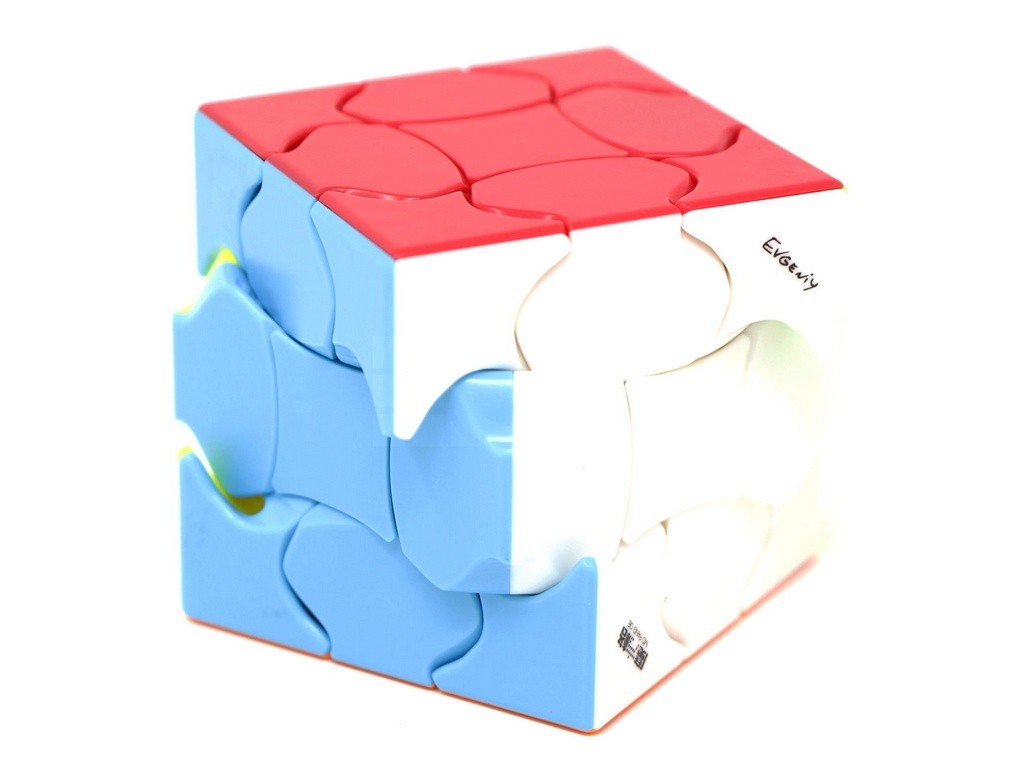 Cubo QiYi Fluffy Color em ângulo de três quartos destacando a superfície texturizada