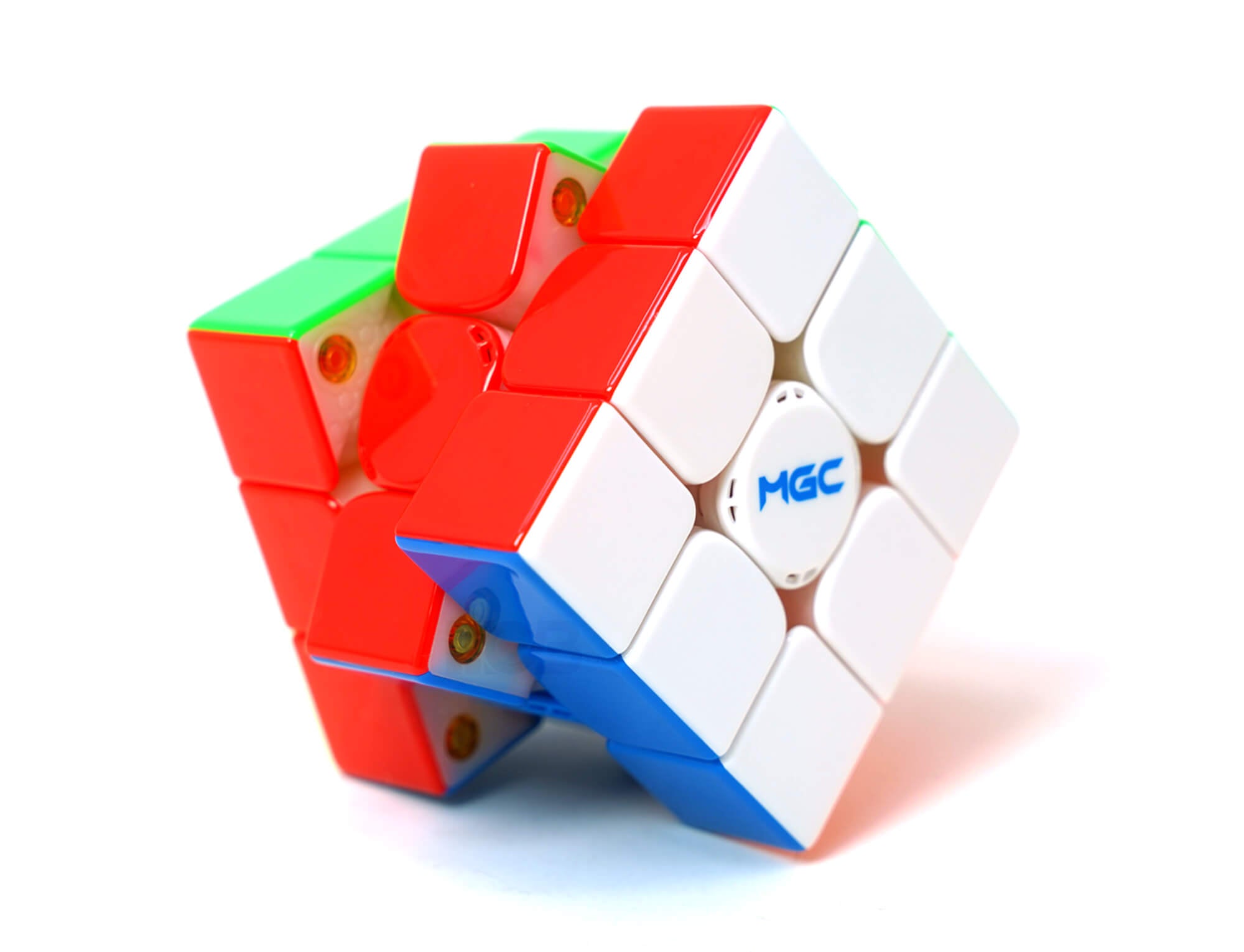 Cubo Mágico 3x3 YJ MGC3 Beta MagLev UV edição 20 anos — vista frontal stickerless