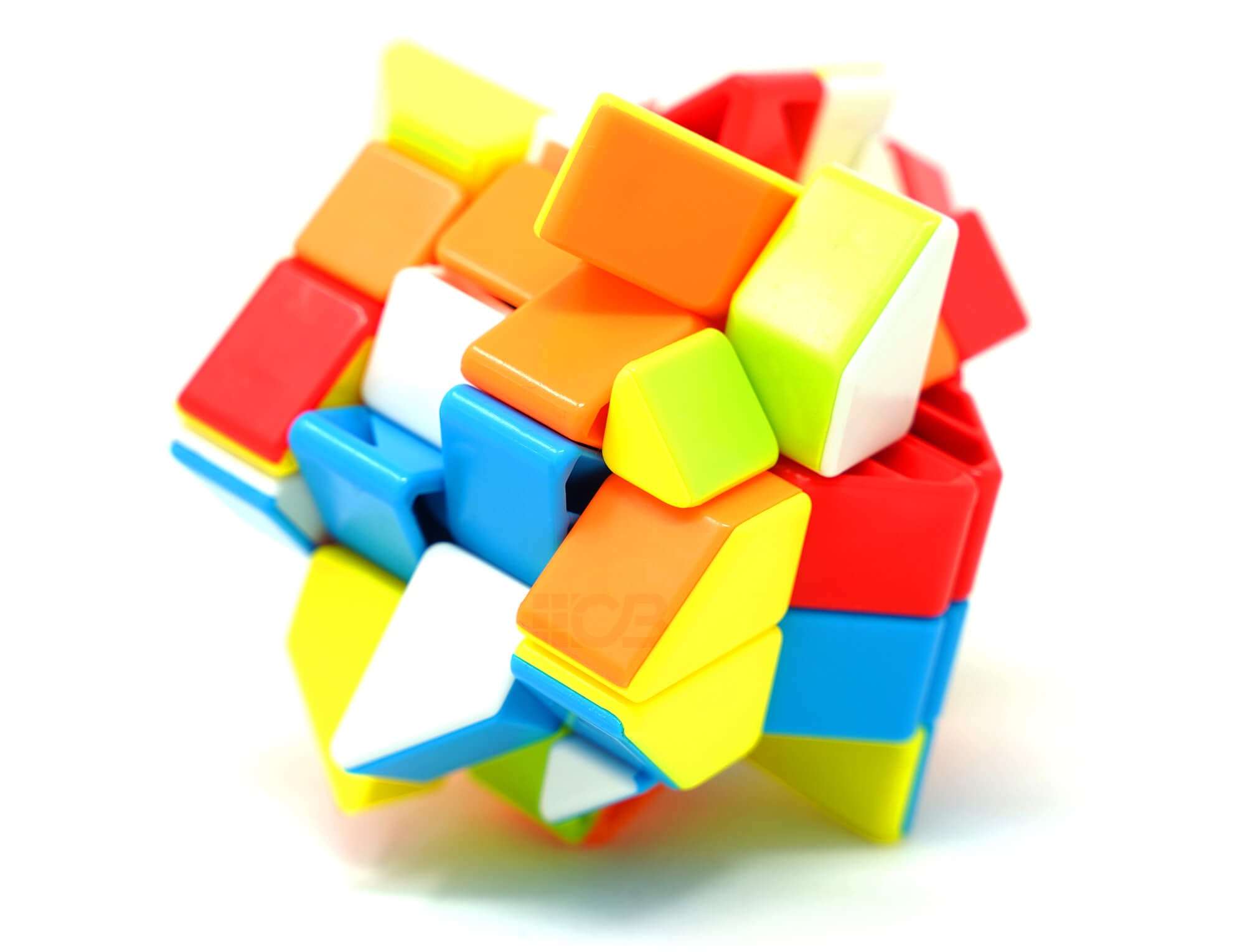 Detalhe das peças coloridas do Fisher Cube 4x4 Stickerless Fanxin