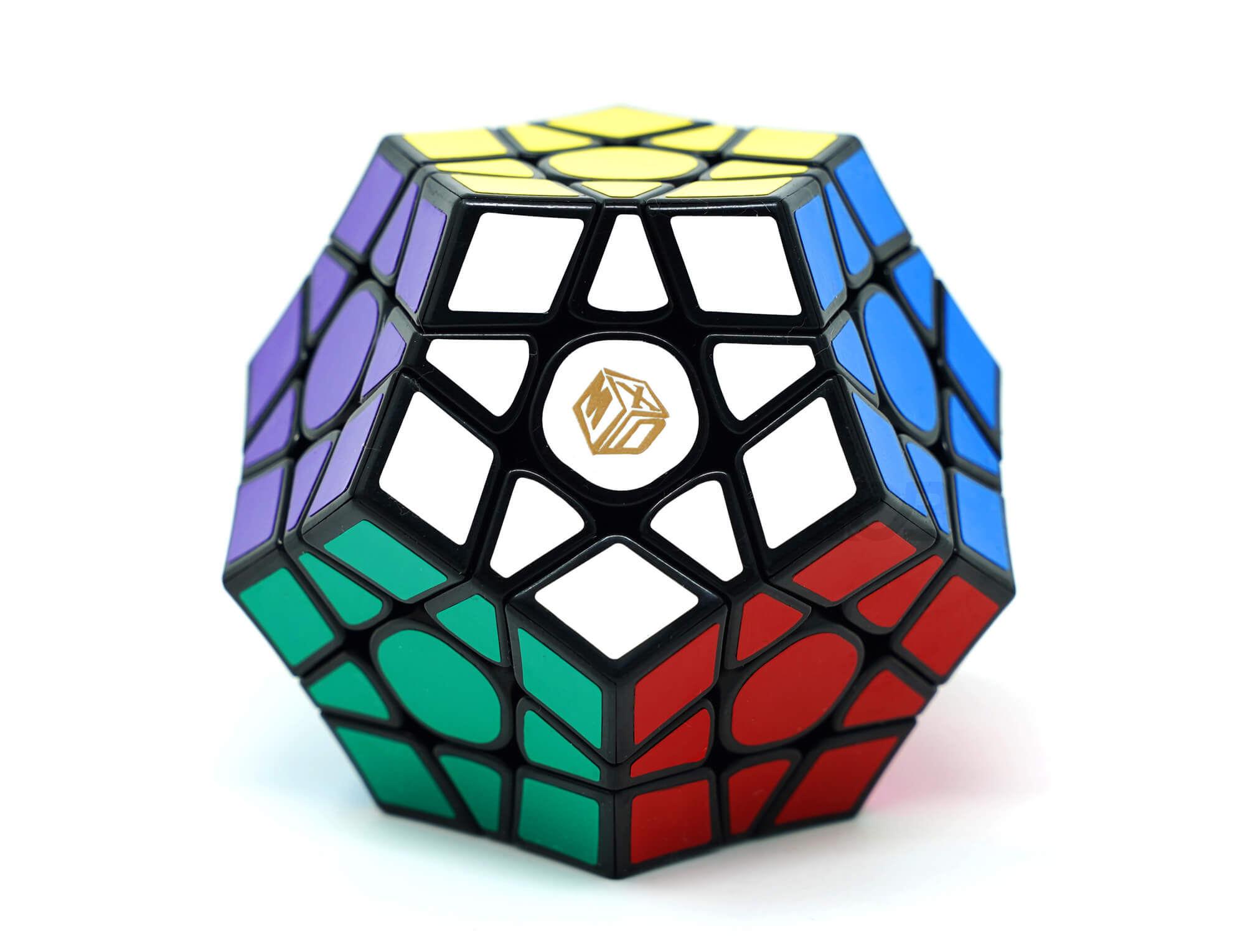 Megaminx X-Man Galaxy V2 em posição de resolução, mostrando profundidade das camadas