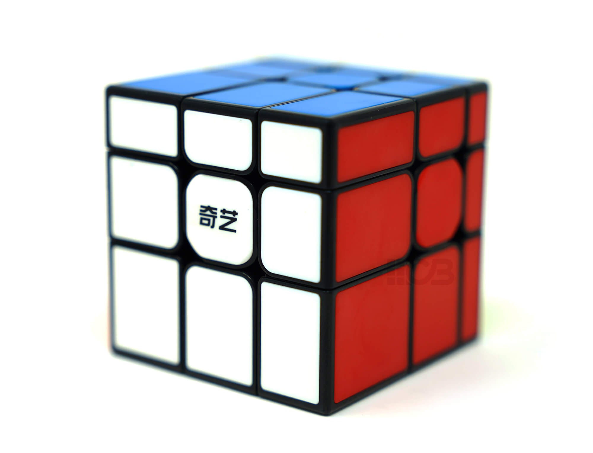 Mirror Blocks 3x3 Colorido QiYi em posição misturada, vista lateral mostrando o shape mod