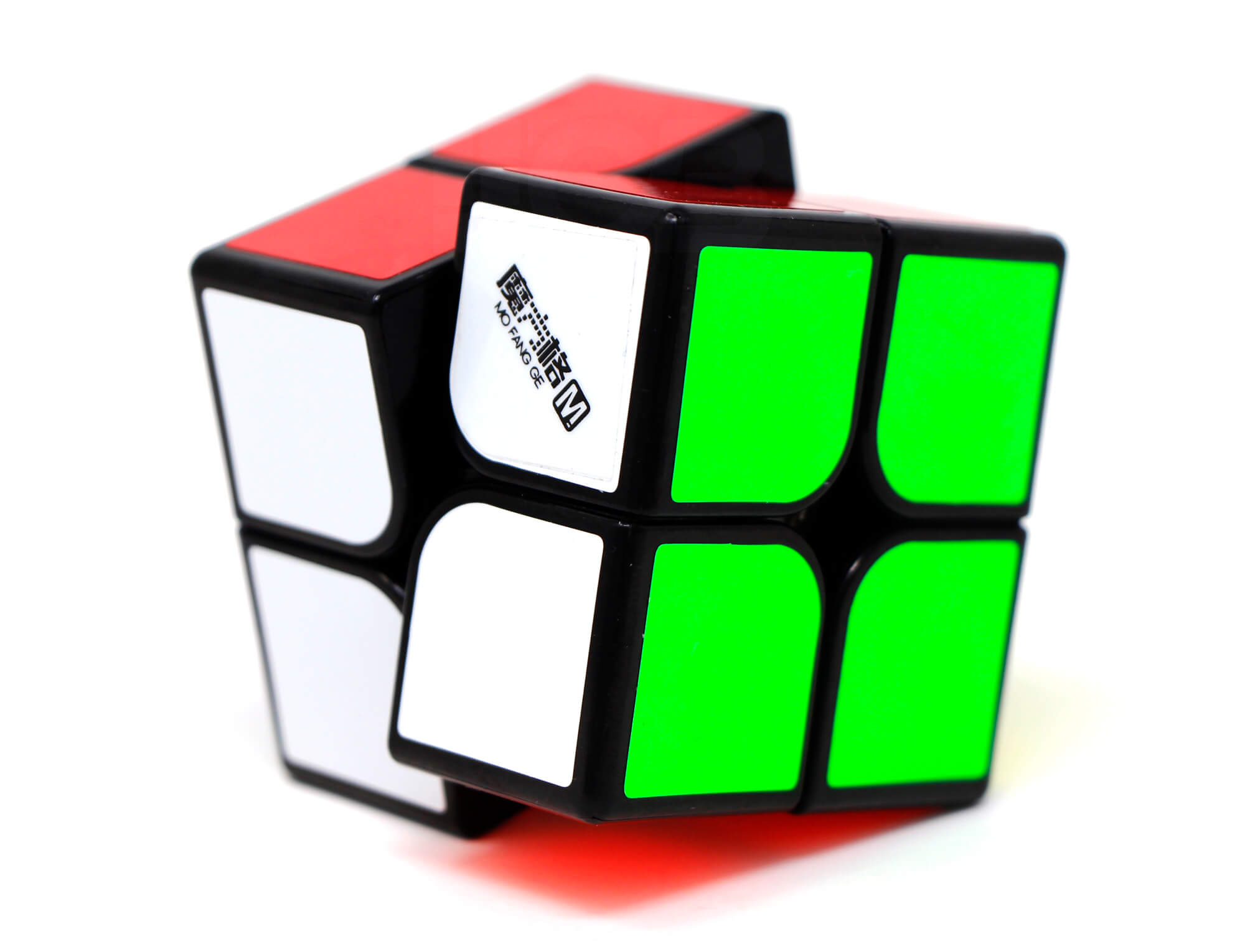 Cubo Mágico 2x2 Wuxia QiYi acabamento Tradicional — vista frontal com faces coloridas