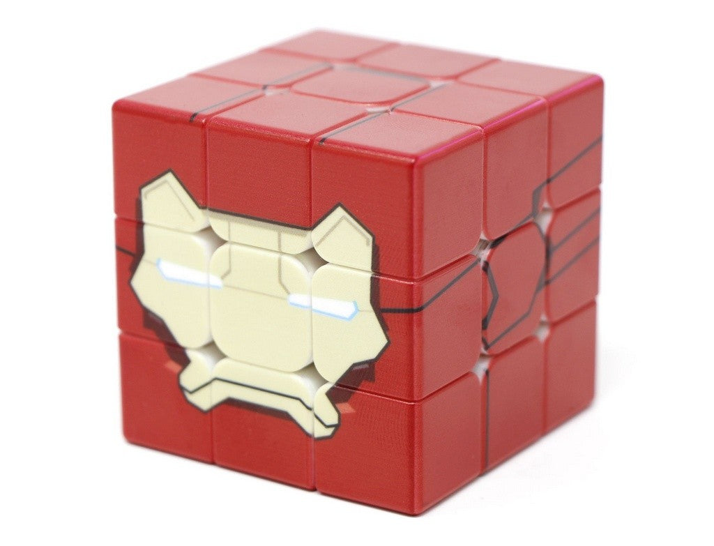 Cubo Mágico Personalizado Homem de Ferro — detalhe da impressão UV com cores vivas nas peças