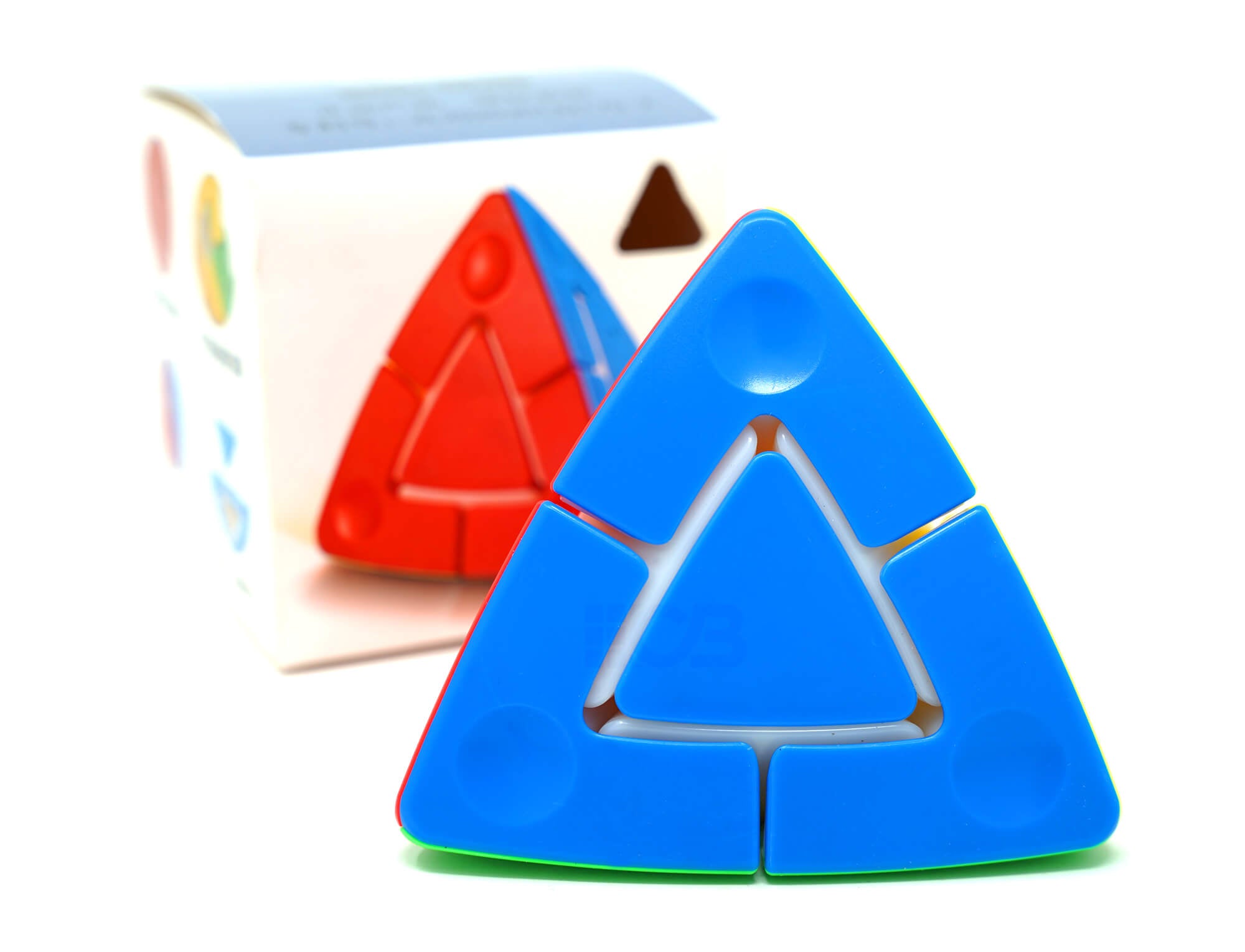 Pyraminx Duo SengSo — detalhe das peças de canto e arestas
