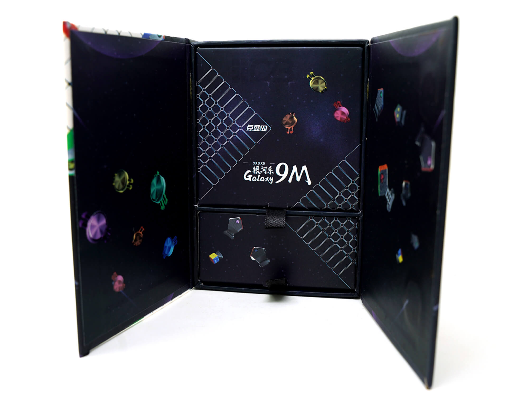 Embalagem do Cubo Mágico 9x9 Diansheng Galaxy Magnético