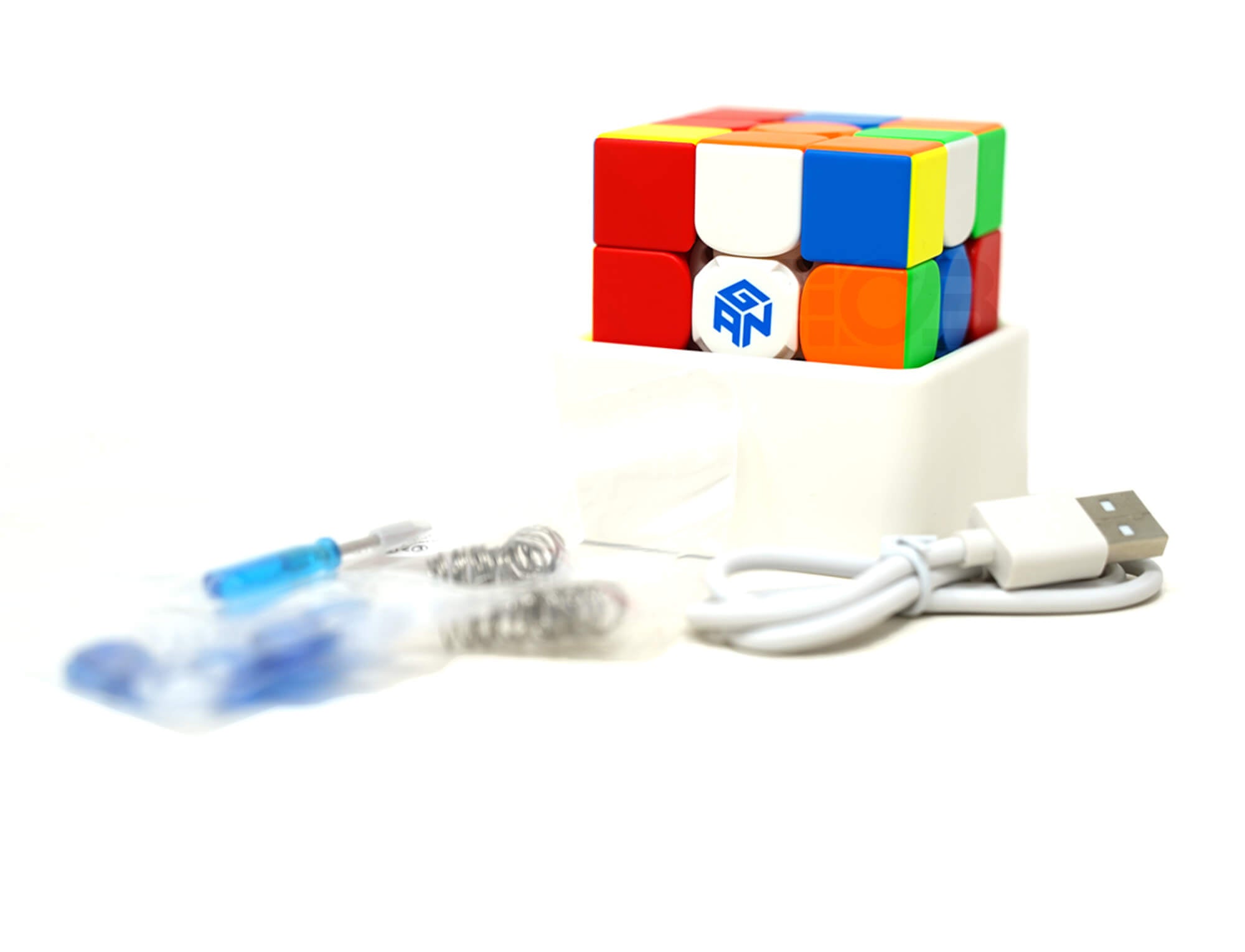 Cubo Mágico GAN 356 i3 V2 conectado ao app GAN AI Academy — tela de análise de solves