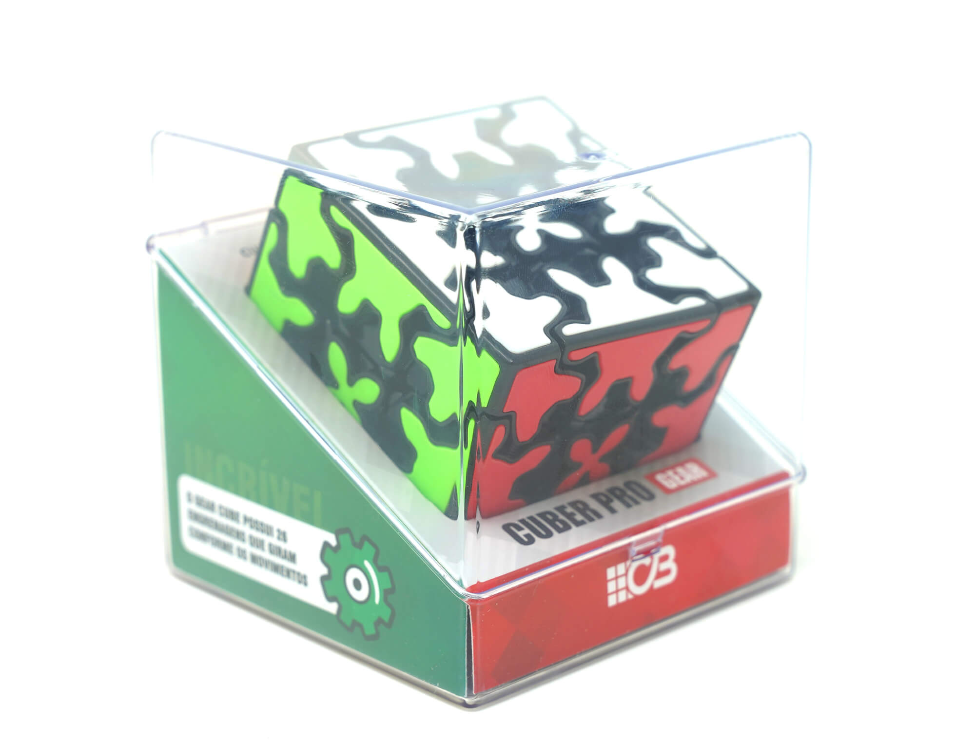 Gear Ball 3x3 Cuber Pro embaralhado com peças em posições variadas