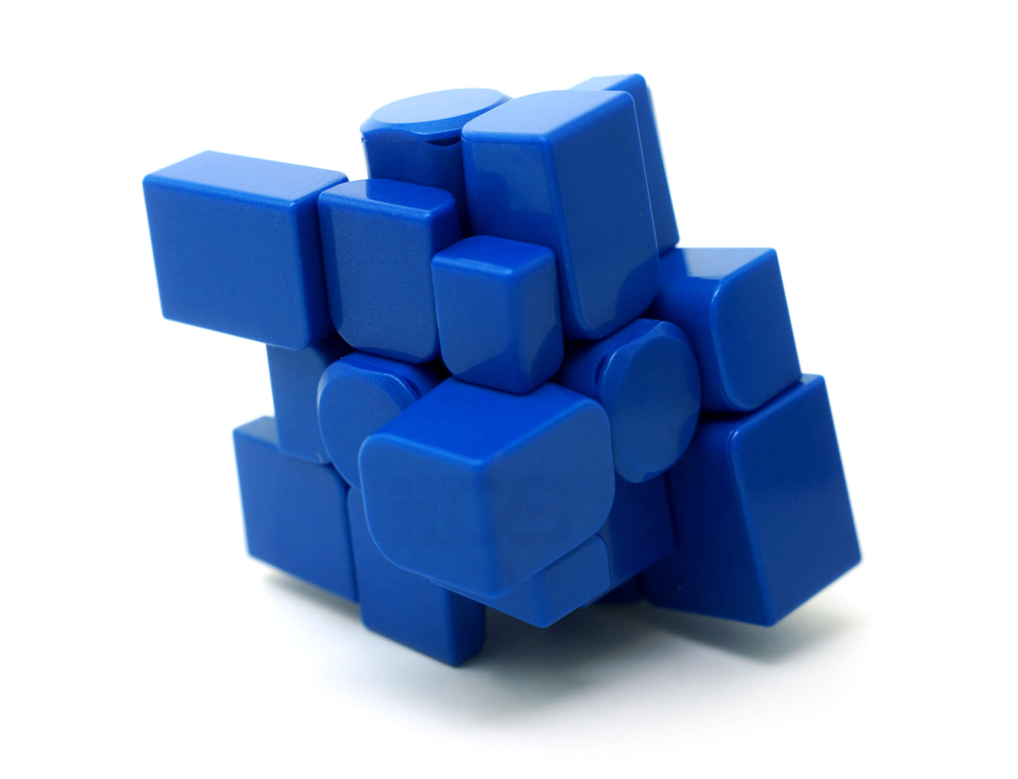 Mirror Blocks 3x3 Azul MoYu V2 — ângulo lateral mostrando as peças de alturas diferentes