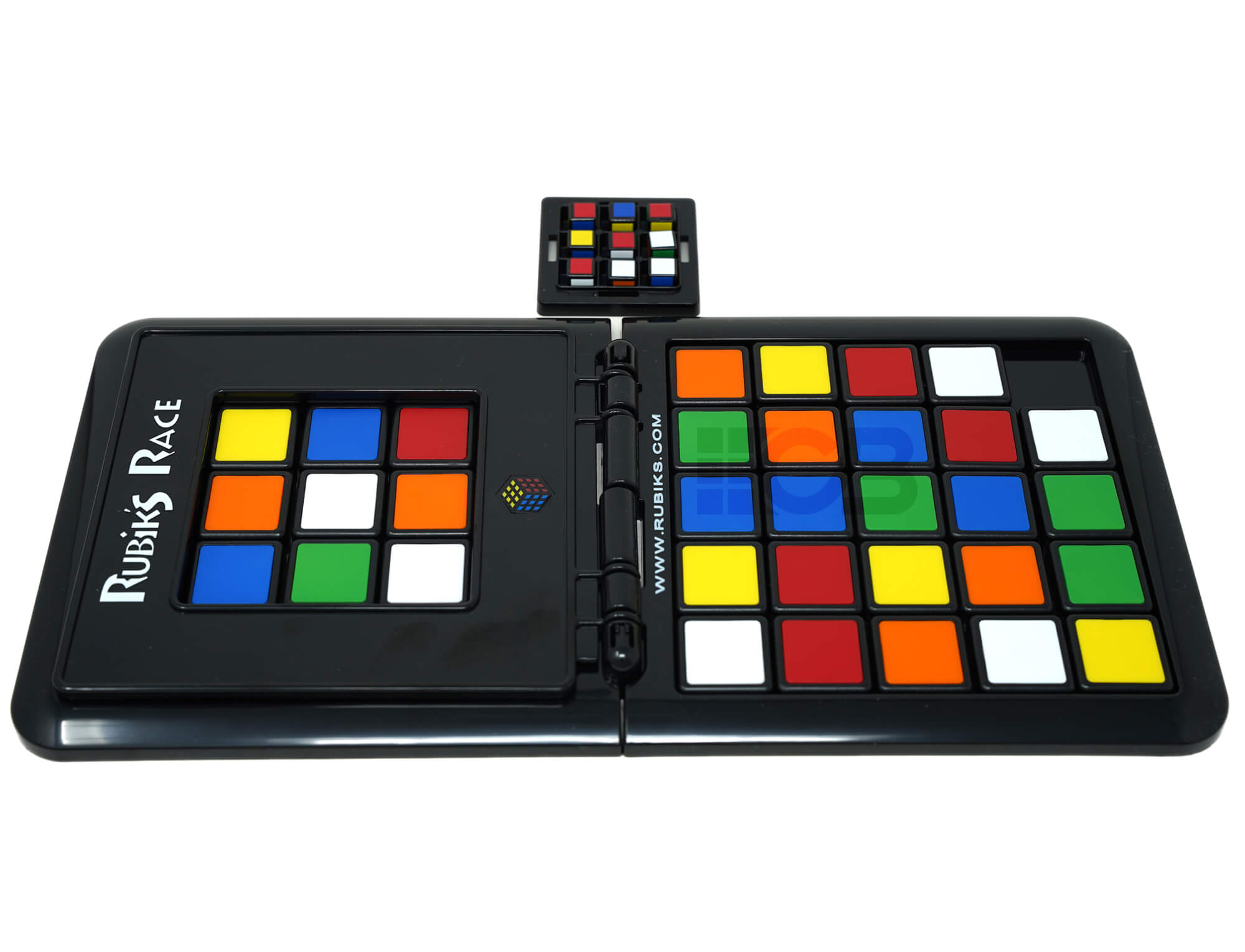 Gerador de padrão do Rubik's Race mostrando a combinação de cores sorteada para a rodada