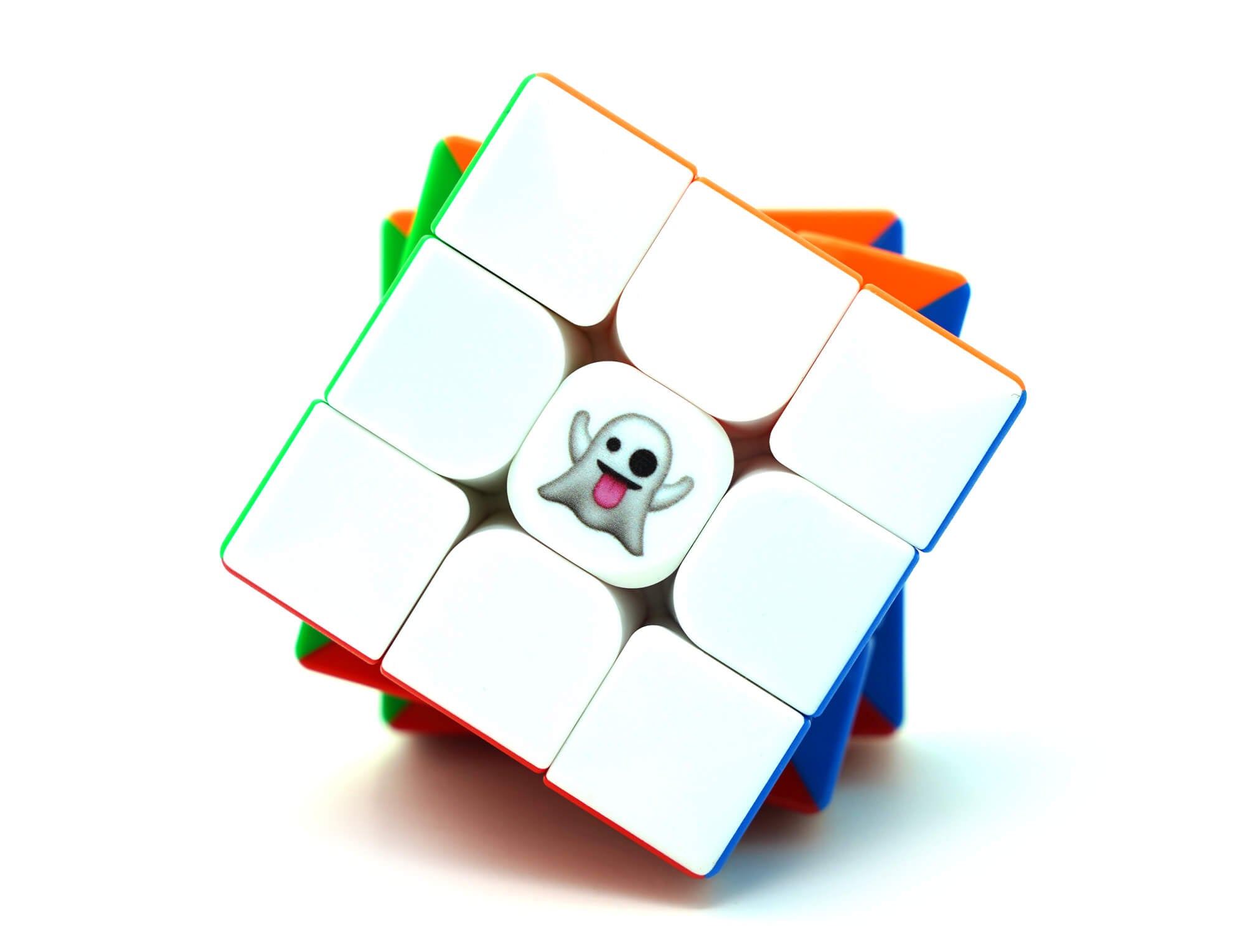 Vista lateral do Cubo Mágico 3x3 personalizado do kit Cuber Fun