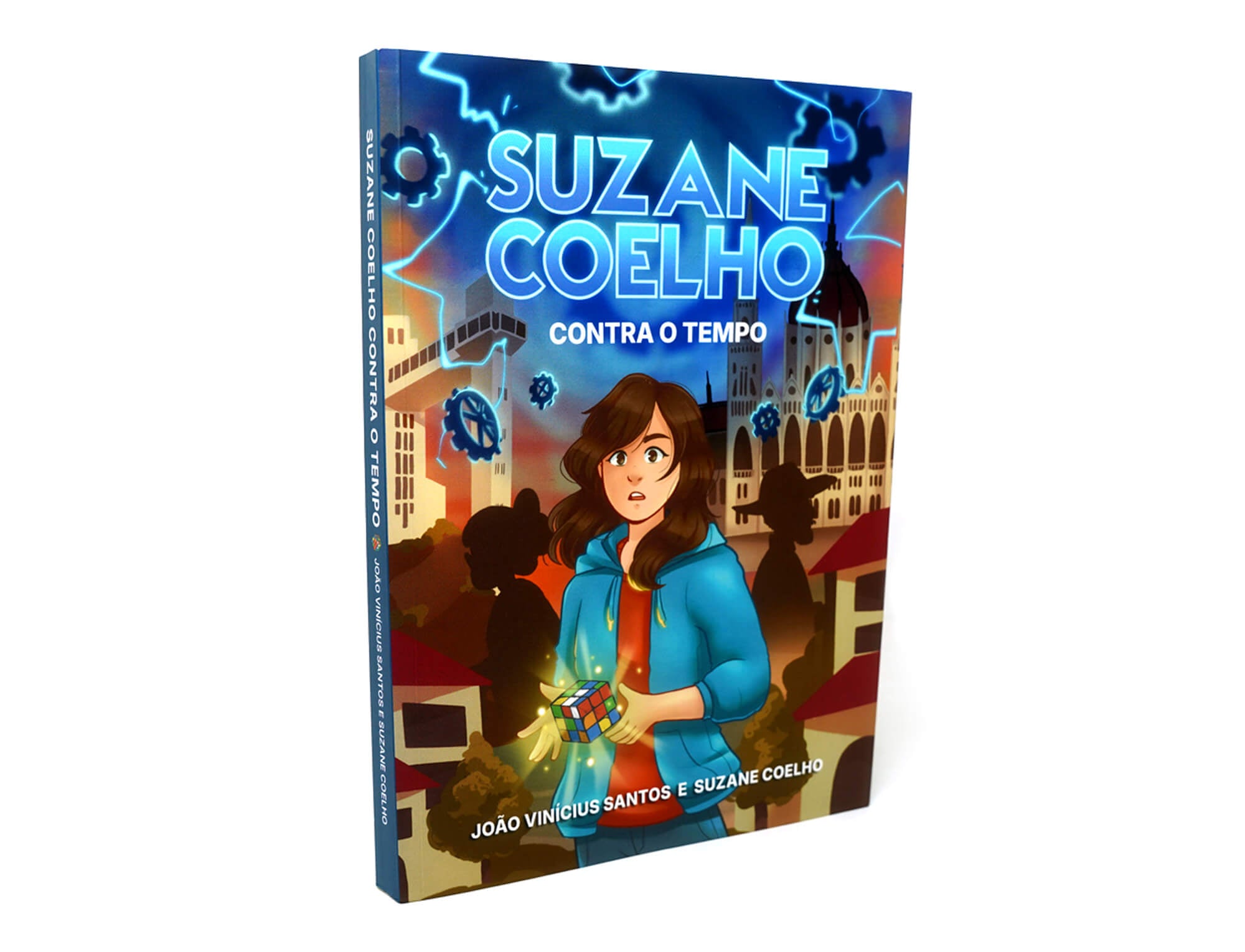 Capa frontal do livro Suzane Coelho Contra o Tempo com ilustração da protagonista
