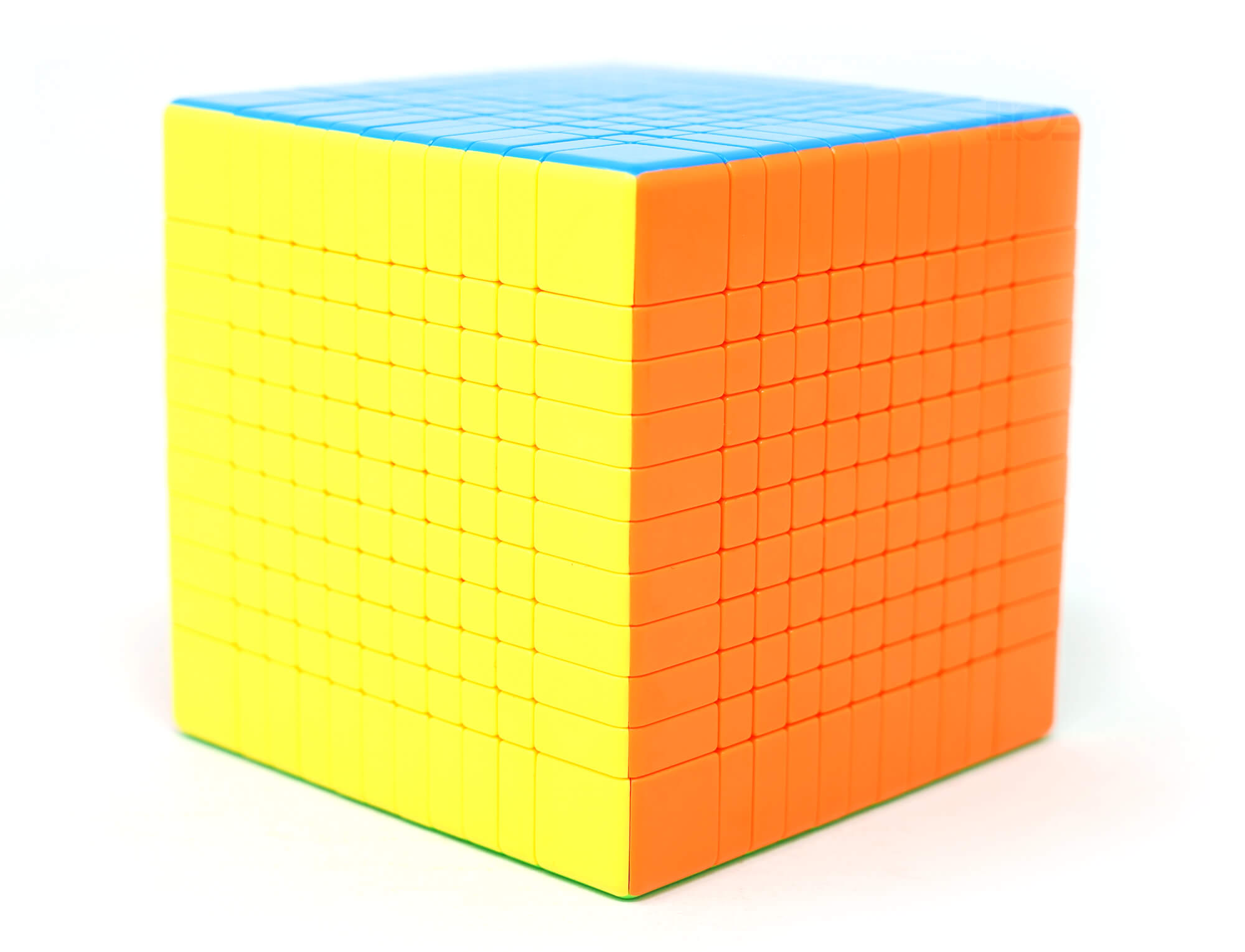 Cubo Mágico 11x11 MoYu Meilong Stickerless em perspectiva mostrando todas as faces