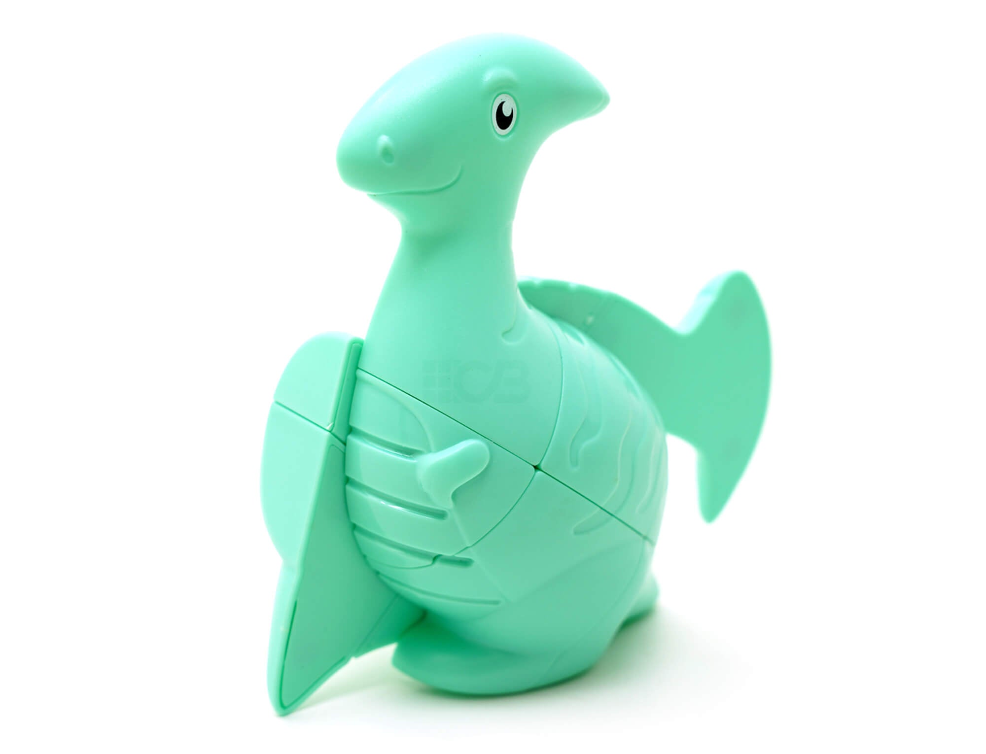 Cubo mágico shape mod Parassaurolofo 2x2x3 Fanxin — ângulo lateral mostrando o perfil do dinossauro