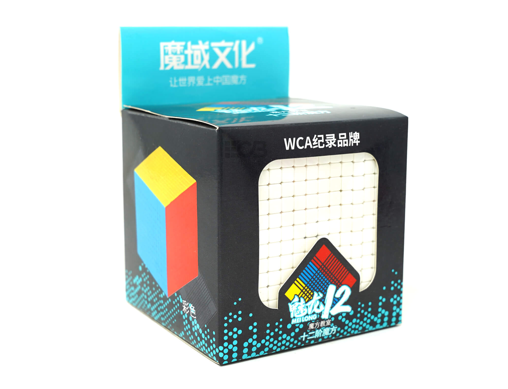 Cubo Mágico 12x12 Meilong MoYu — ângulo lateral evidenciando a profundidade das camadas