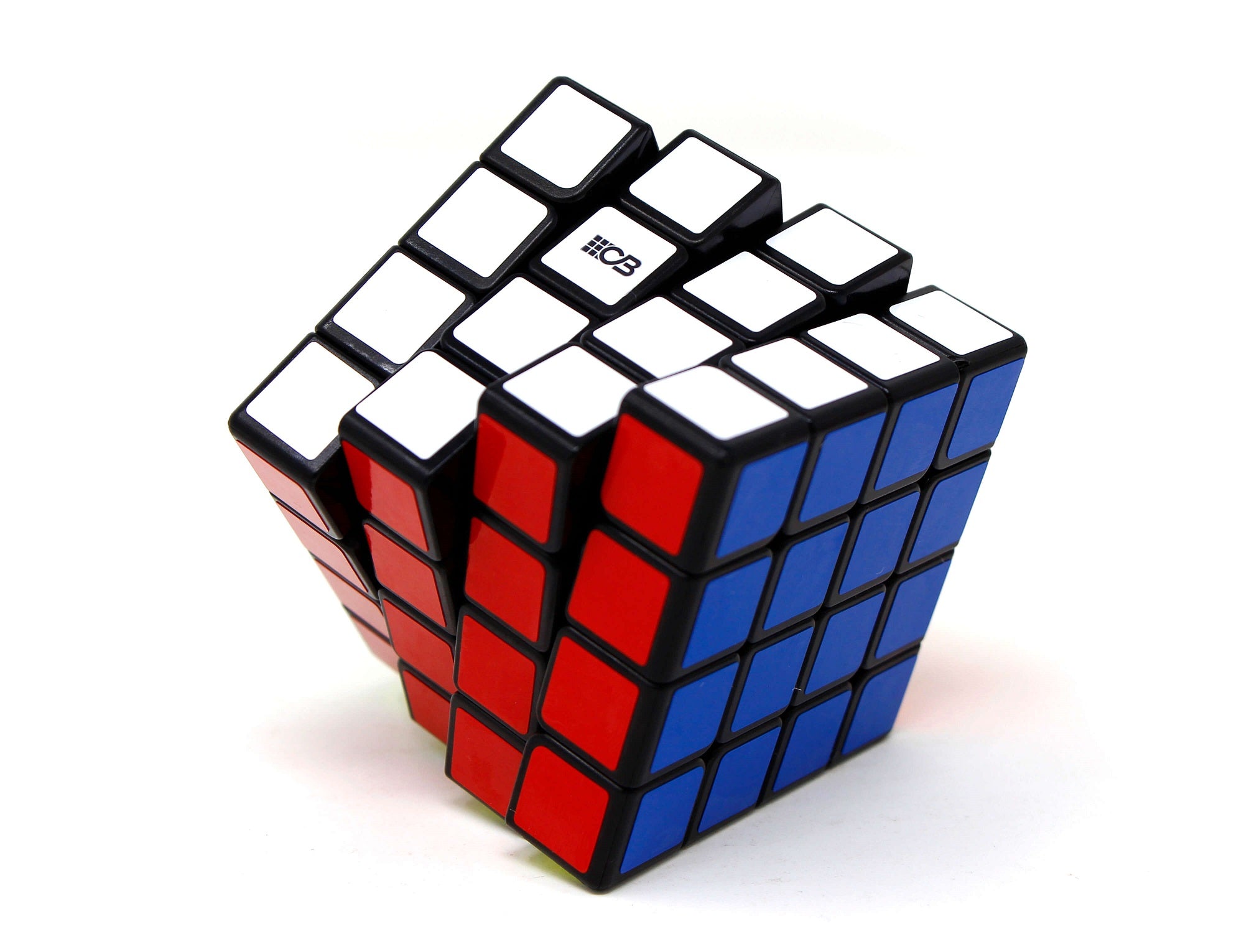 Cubo Mágico 4x4 Stickerless Cuber Pro — detalhe das peças coloridas sem adesivo