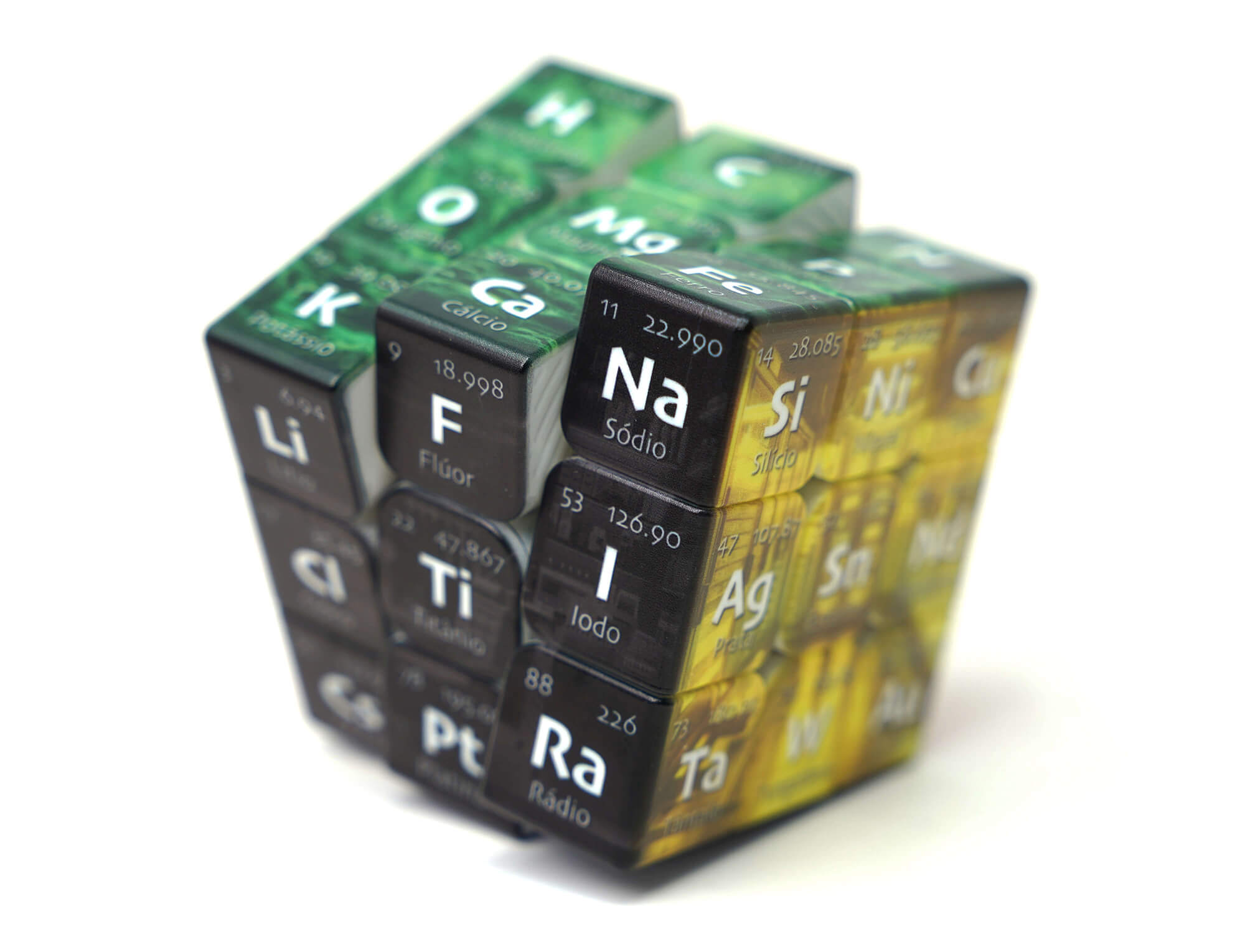 Cubo Mágico Tabela Periódica com face de categoria mitologia em destaque