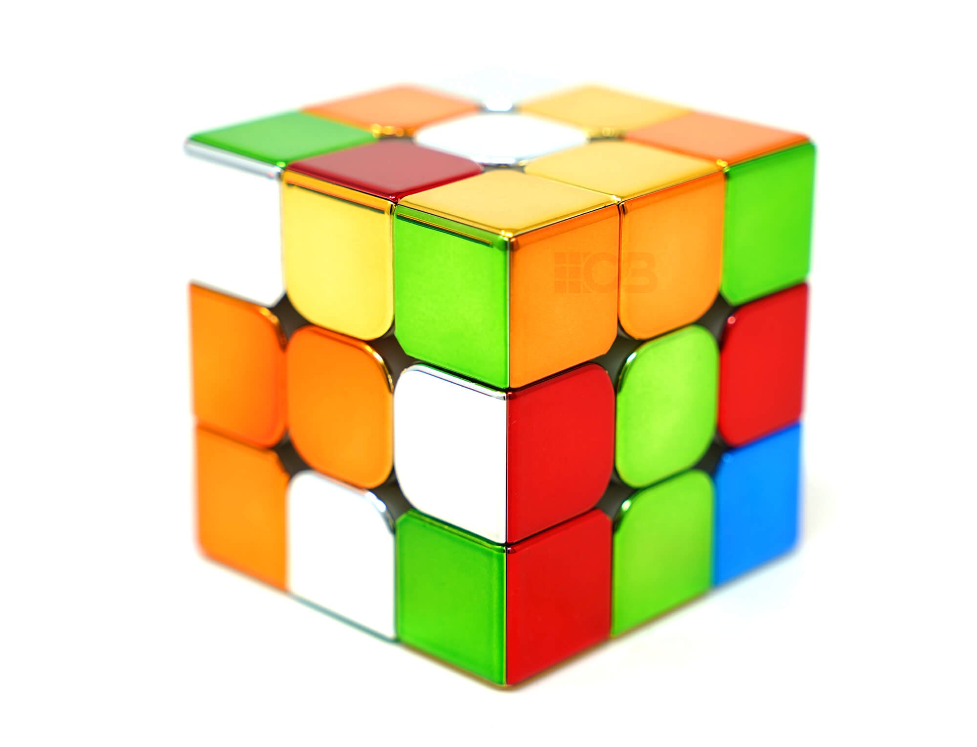 Cubo Mágico 3x3 Metálico Cyclone Boys — vista superior com cores metálicas em destaque