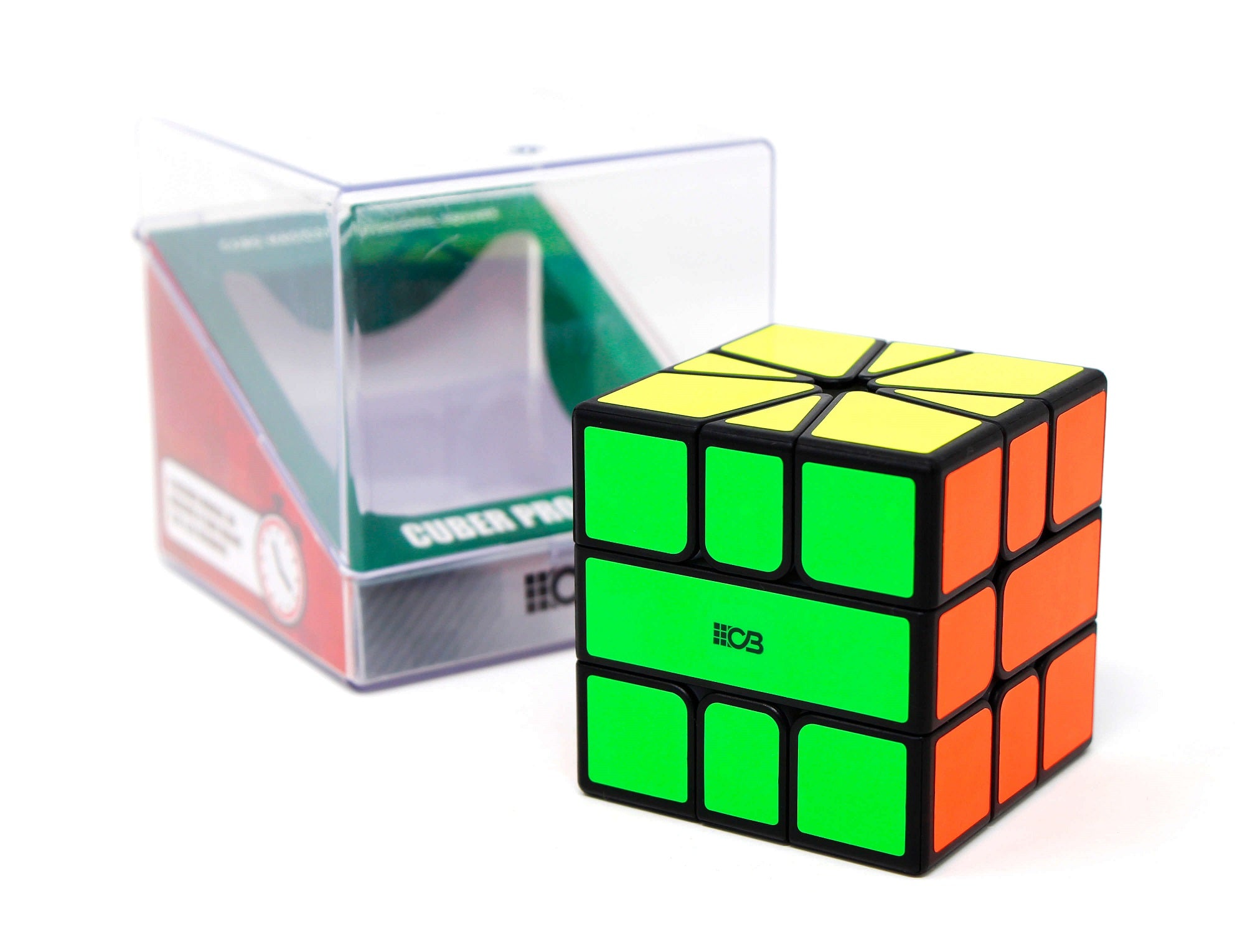 Square-1 Cuber Pro resolvido com todas as faces alinhadas por cor