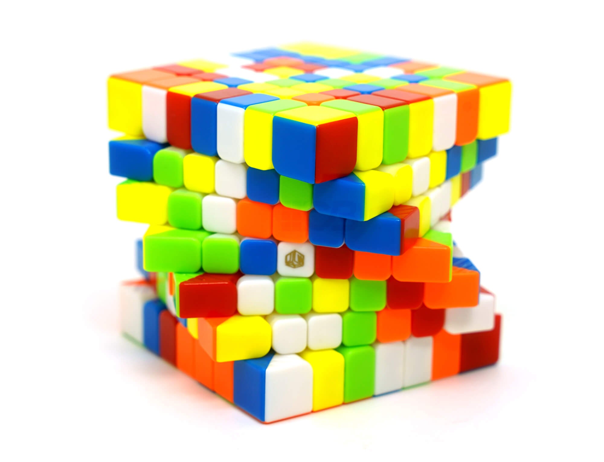 Cubo Mágico 7x7 X-Man Spark QiYi — detalhe das camadas e peças coloridas