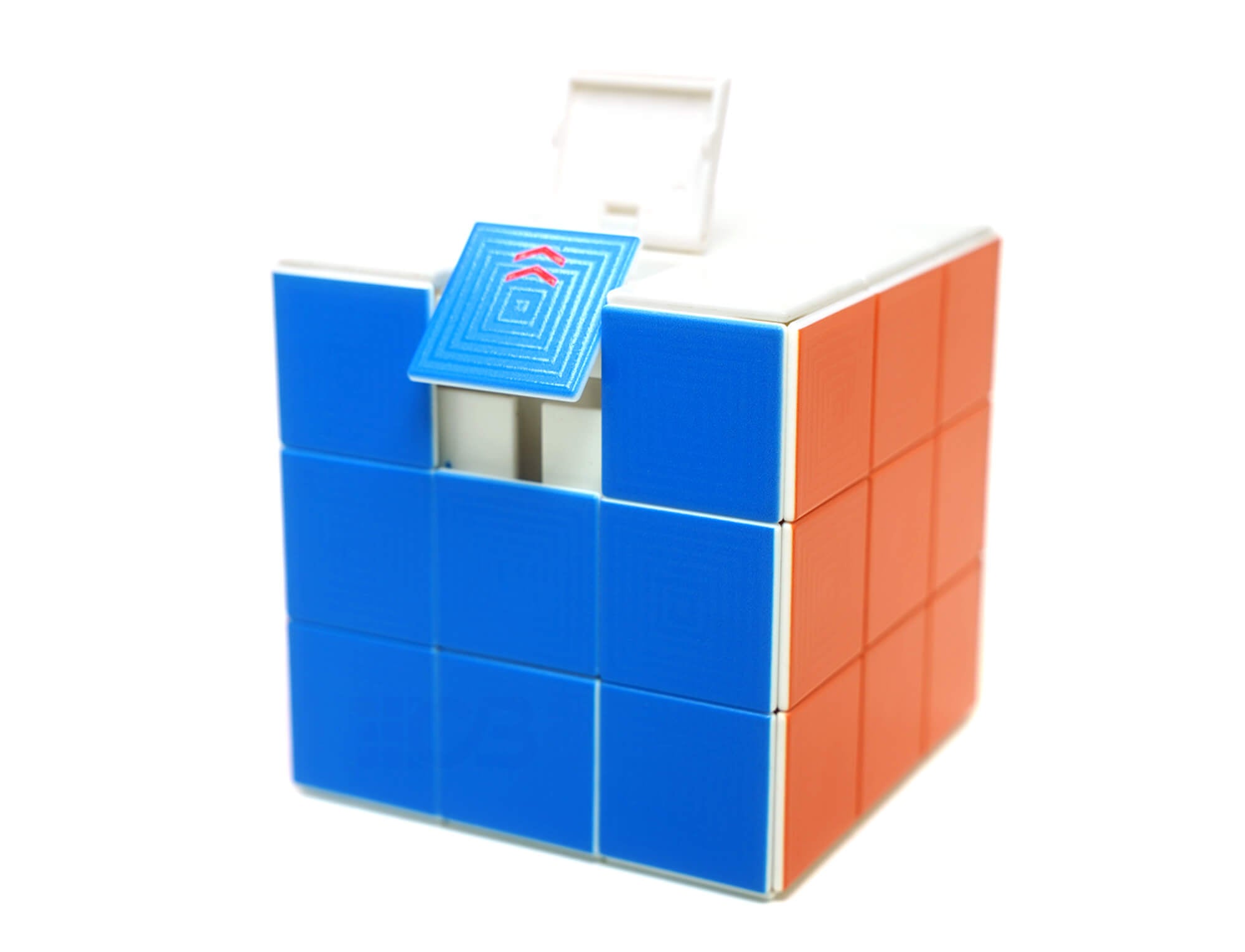 Racha Cuca 3D Yihon montado, vista frontal mostrando as peças coloridas encaixadas