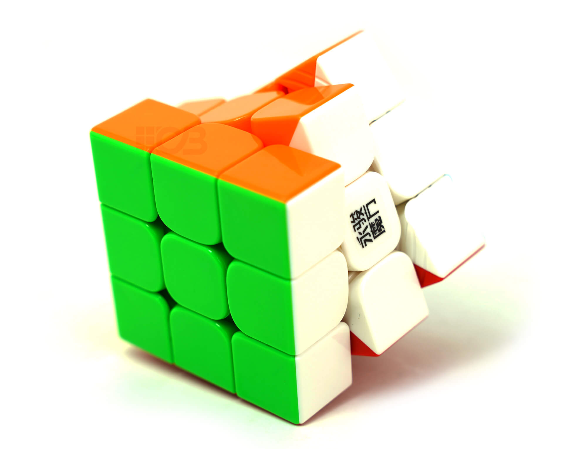 Detalhe das camadas do Cubo Mágico YJ Yulong V2M com acabamento stickerless