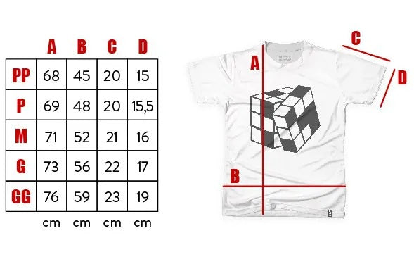 Detalhe da estampa de puzzles na camiseta masculina Cuber Brasil