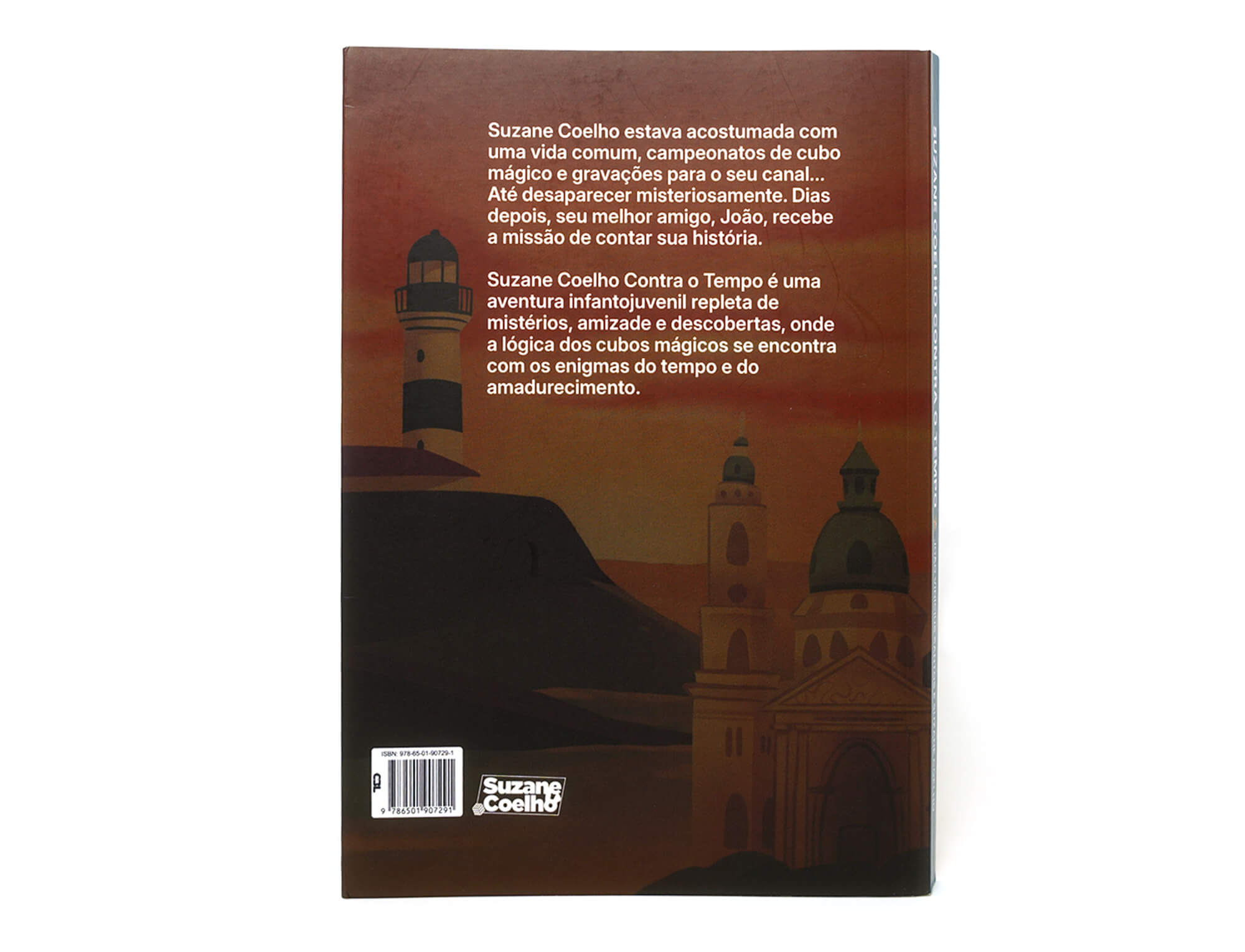 Detalhe da capa do livro Suzane Coelho Contra o Tempo com nome dos autores