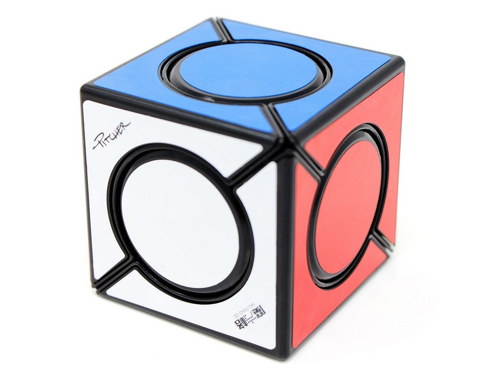 Six Spot QiYi stickerless — vista frontal do puzzle de giro de cantos com peças coloridas