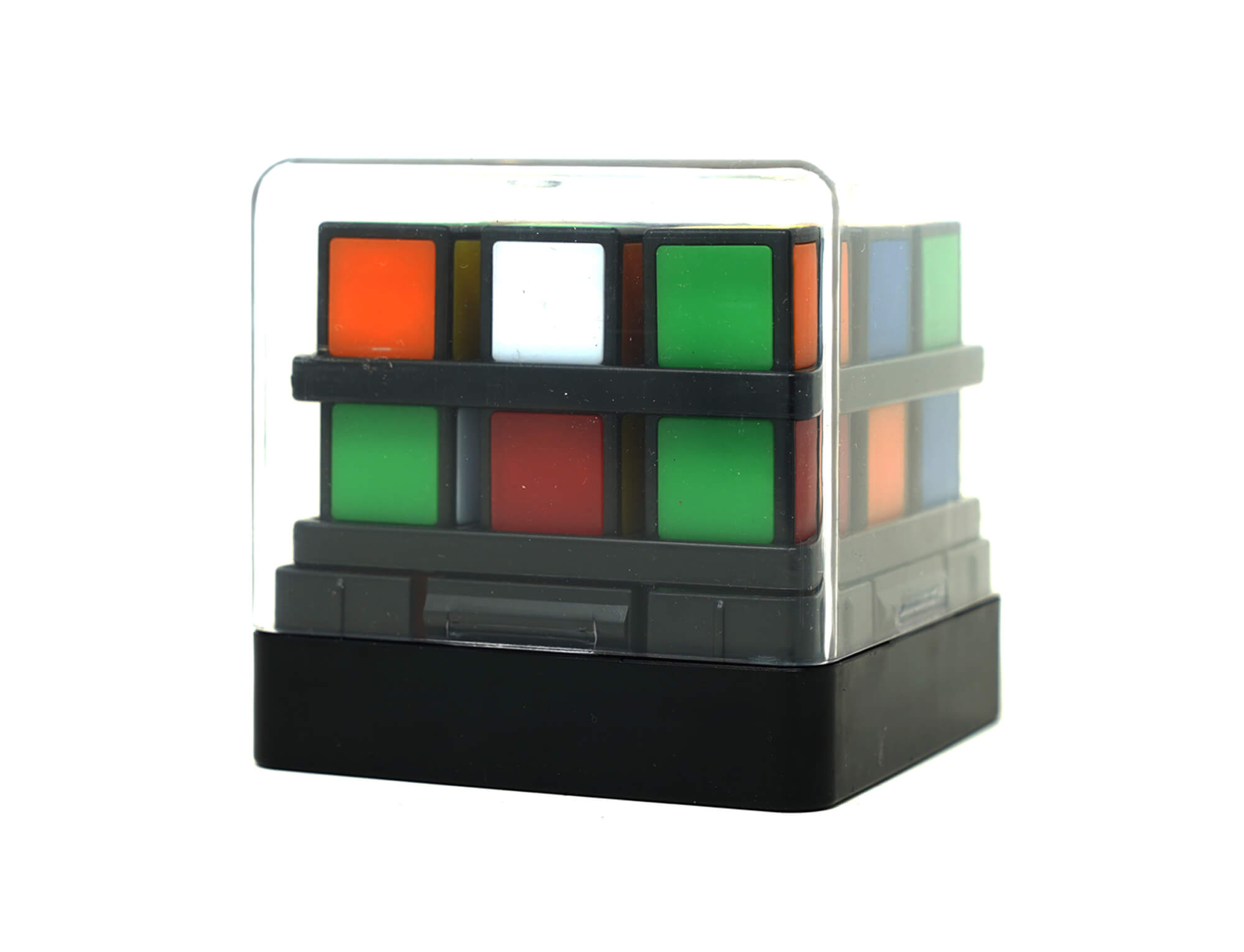 Detalhe dos componentes do jogo Rubik's Roll 5 em 1