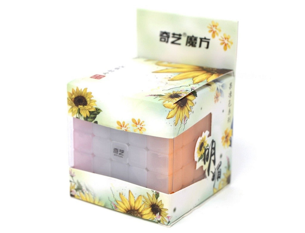 Cubo Mágico 5x5 QiYi Qizheng Jelly — ângulo lateral mostrando as camadas e peças coloridas