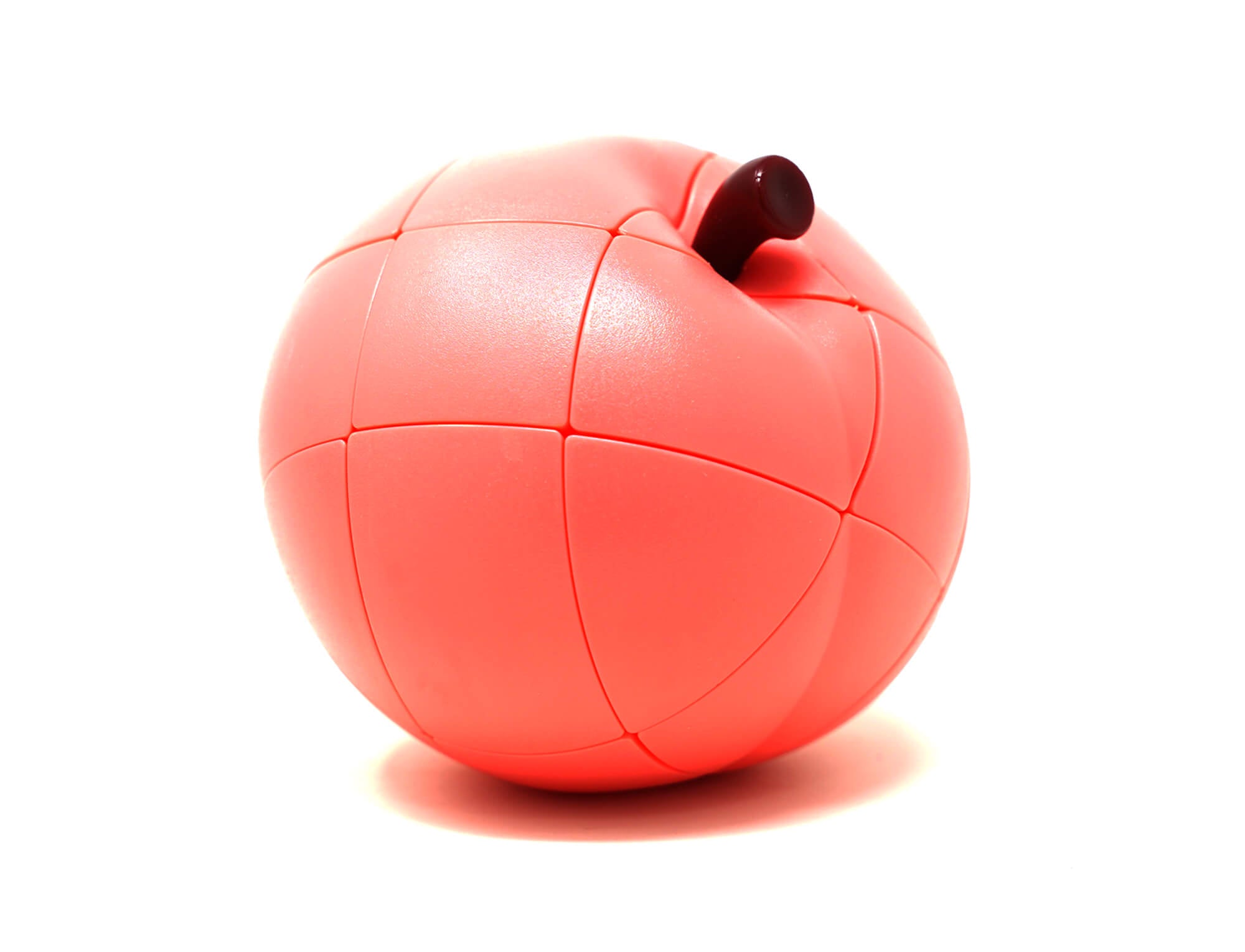 Cubo Mágico Pêssego 3x3 Fanxin — vista frontal mostrando o formato de fruta