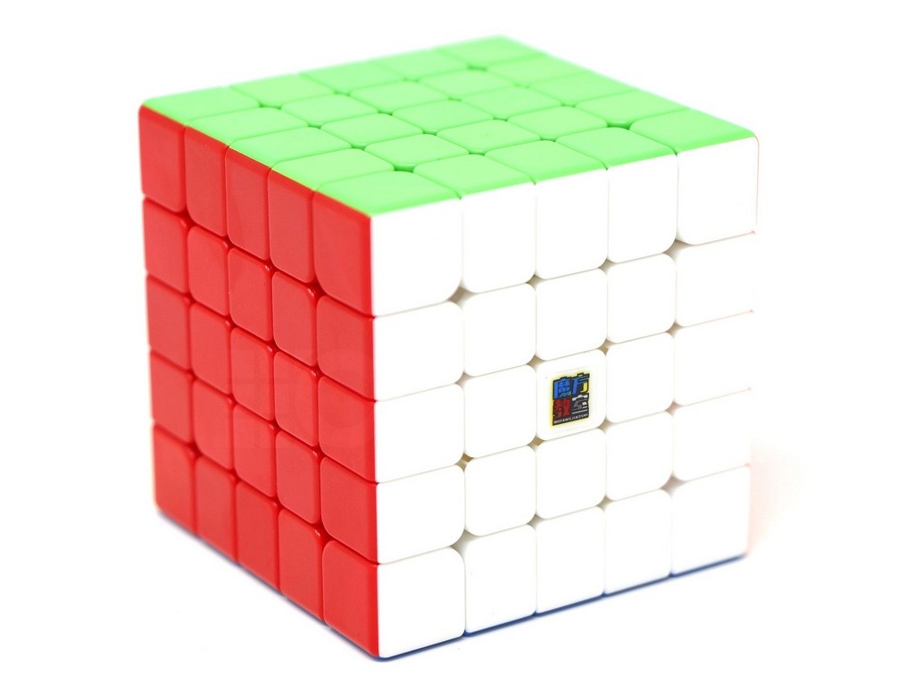 Detalhe das peças coloridas do MoYu Meilong 5x5 Magnético Stickerless