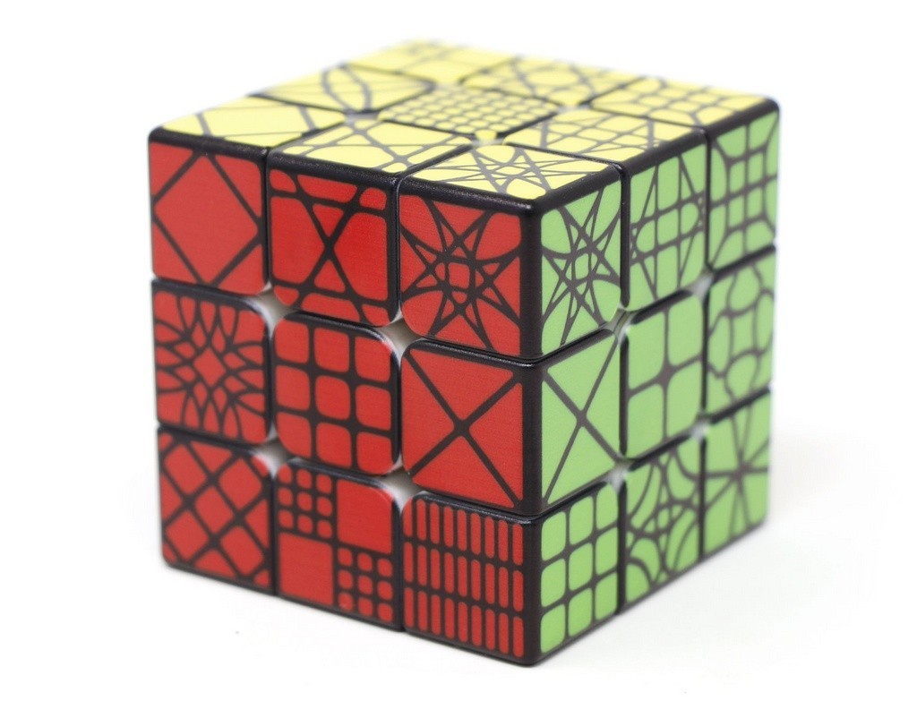 Detalhe da face do cubo personalizado mostrando a nitidez da impressão UV direta no plástico
