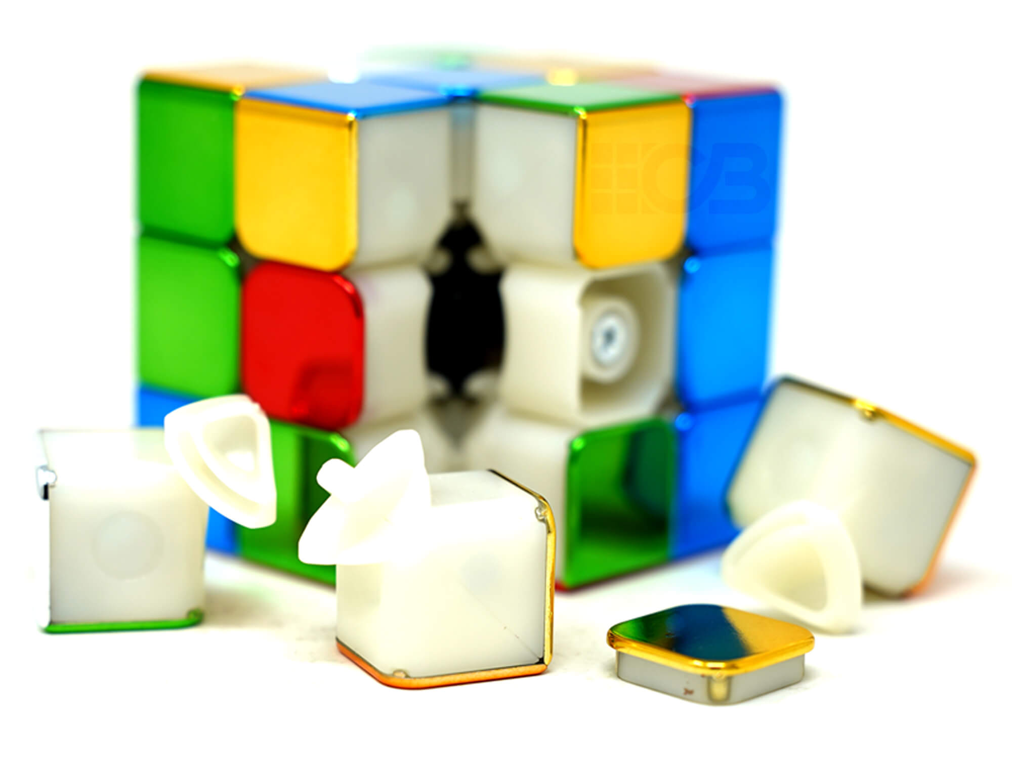 Mirror Blocks SengSo embaralhado com estrutura irregular, evidenciando o formato shape mod com peças de alturas diferentes