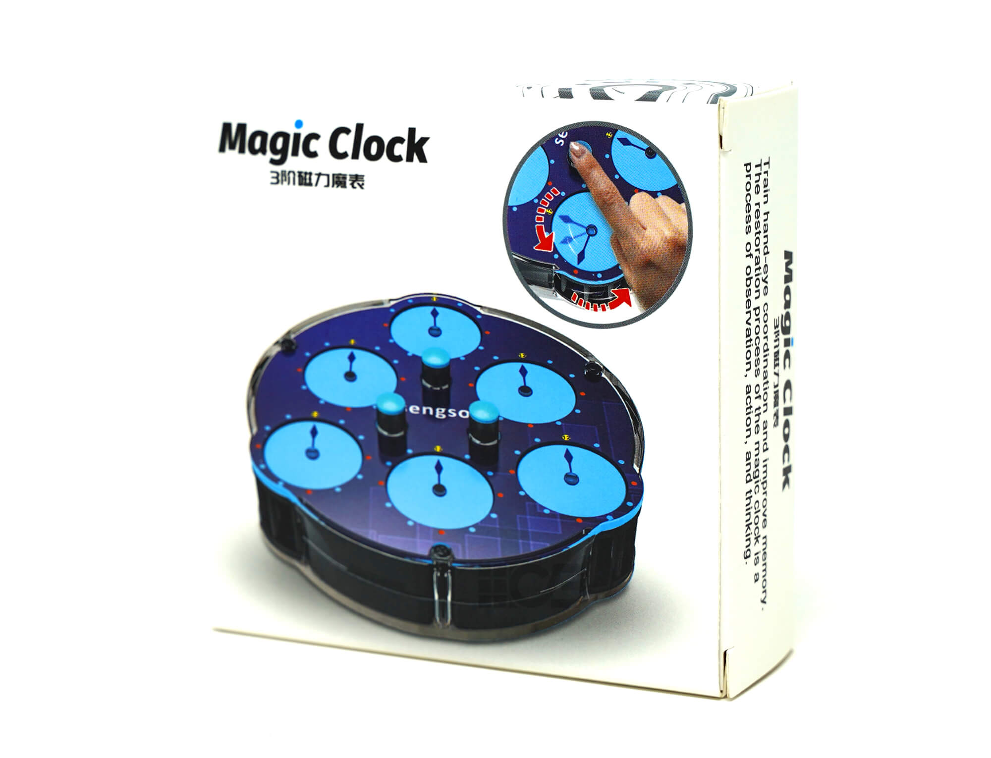 Visão superior do Clock SengSo 3 destacando o acabamento e os discos giratórios