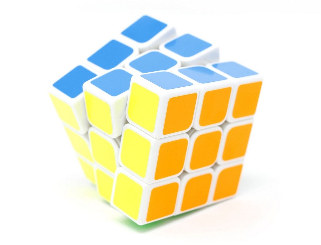 Cubo Mágico 3x3 SengSo Legend S Branco — detalhe do mecanismo e giro do cubo