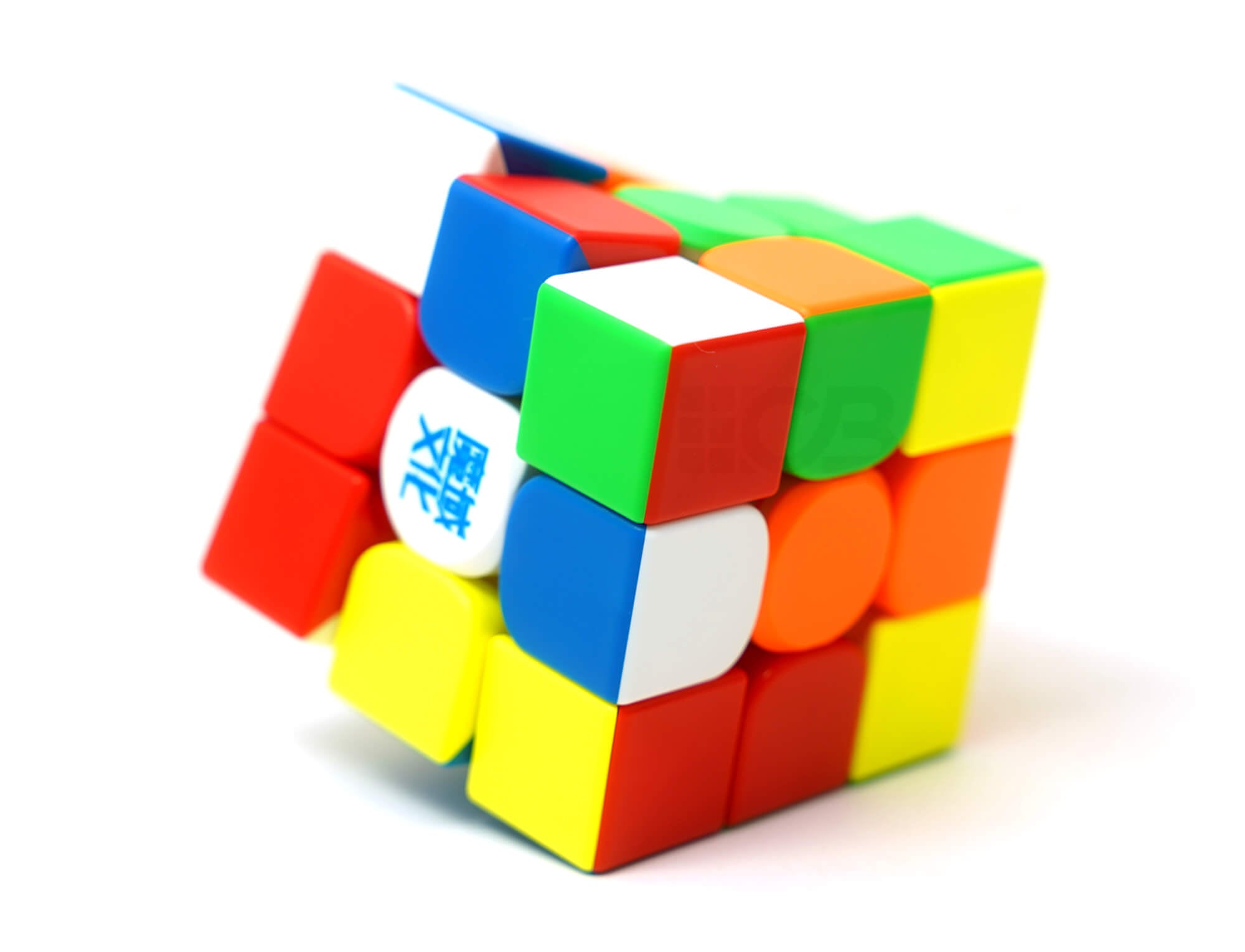 Cubo Mágico 3x3 Weilong WRM V10 Magnético MoYu — vista frontal stickerless