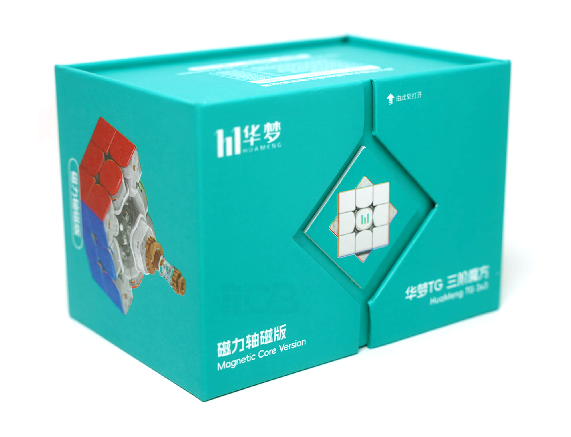 Cubo Mágico 3x3 MoYu HuaMeng TG Ball Core Magnético stickerless — vista frontal