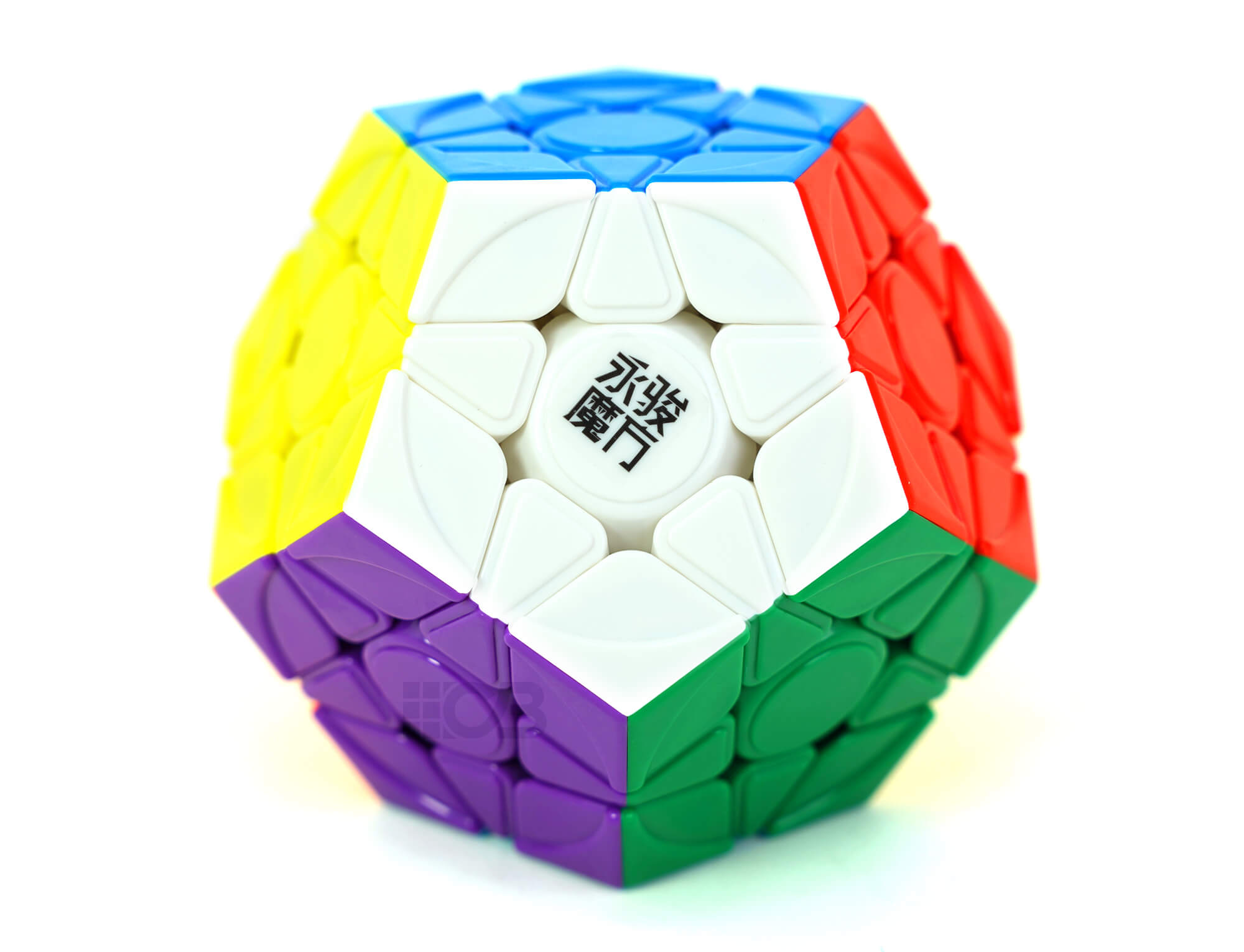Megaminx YJ Yuhu V2M Magnético — detalhe das faces pentagonais e acabamento stickerless